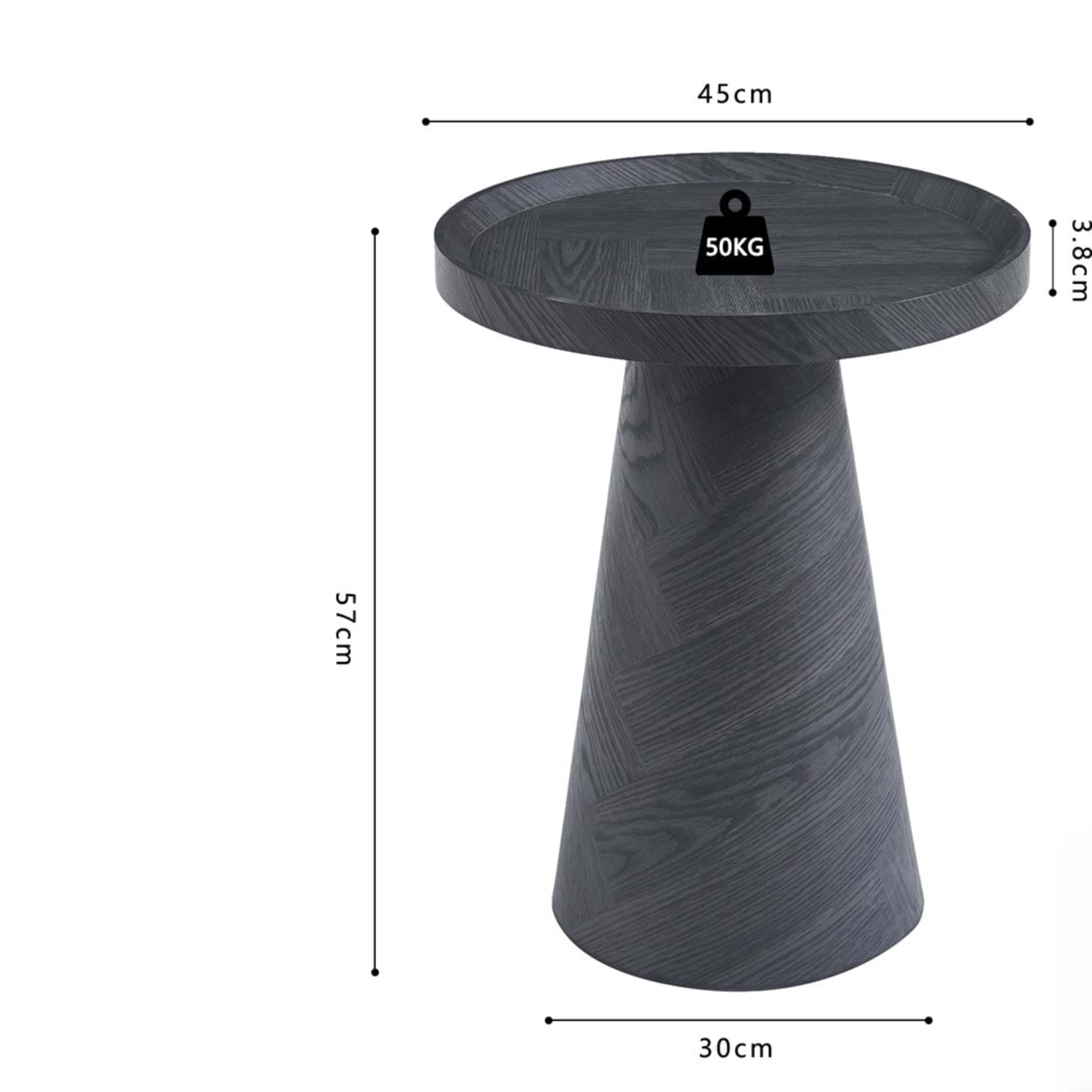 Salontafel 'Manus' 45 cm Decor Donkergrijs — 4