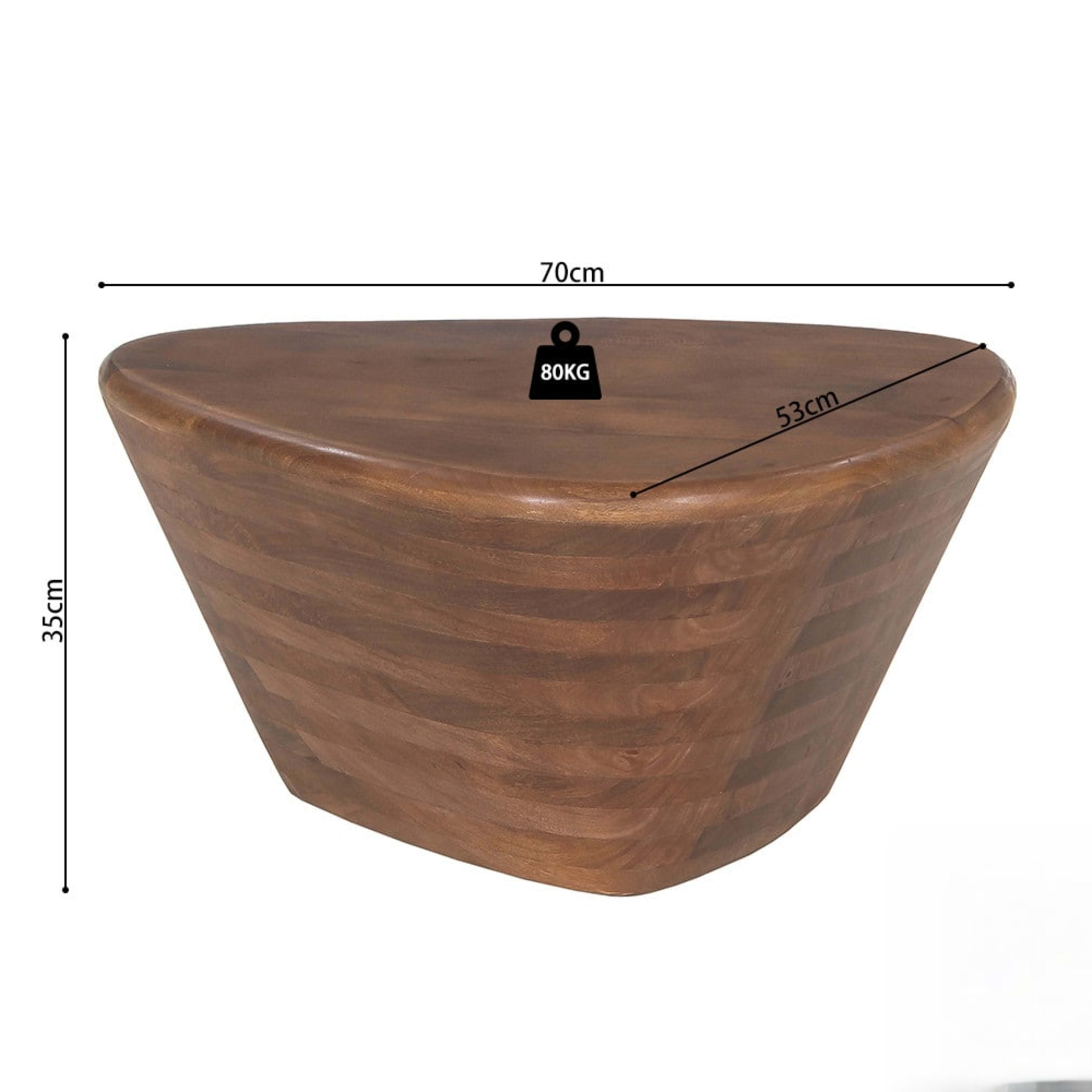 Salontafel 'Matteo' Mango hout Lichtbruin — 4