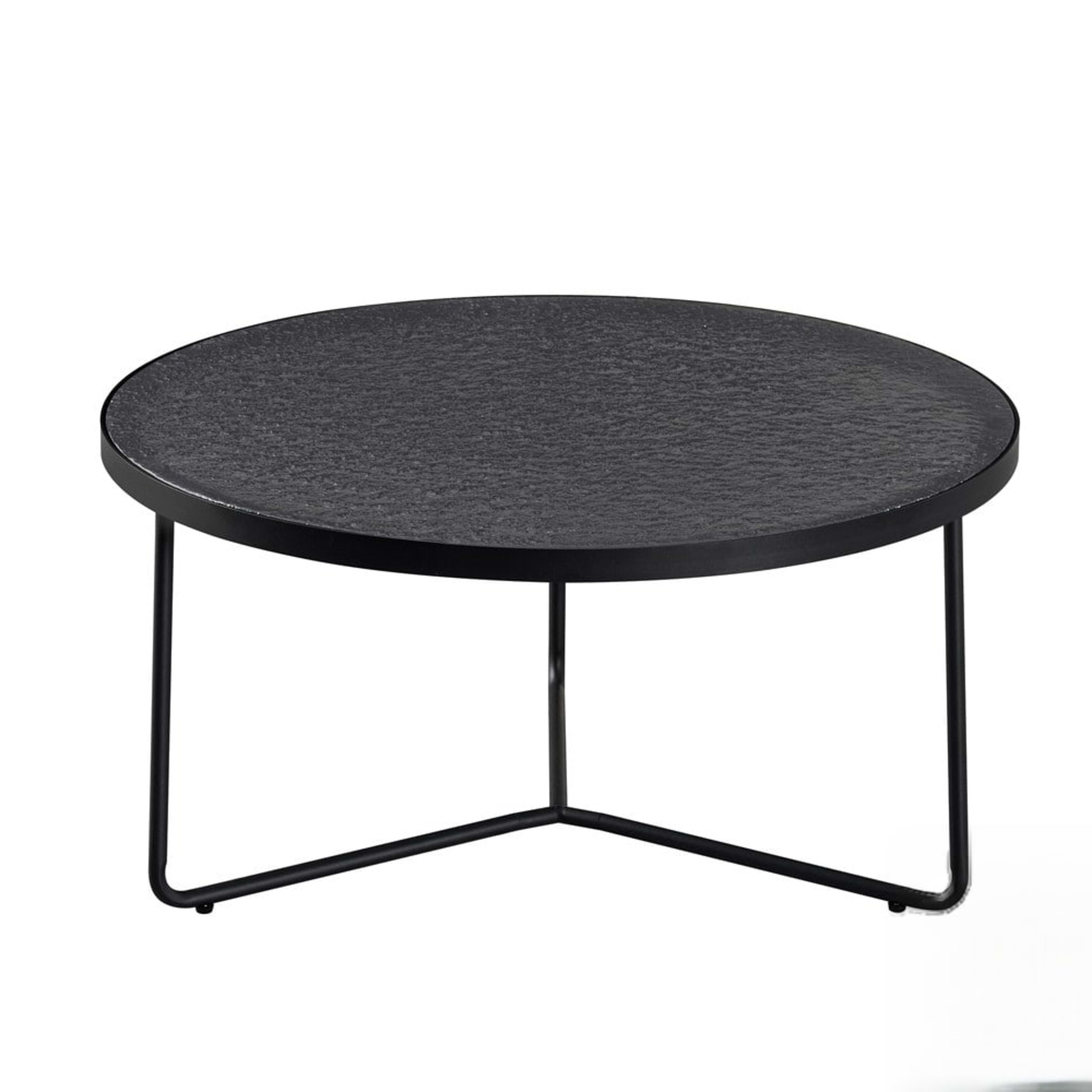 Salontafel 'Melia' Rond Grijs Glas — 3