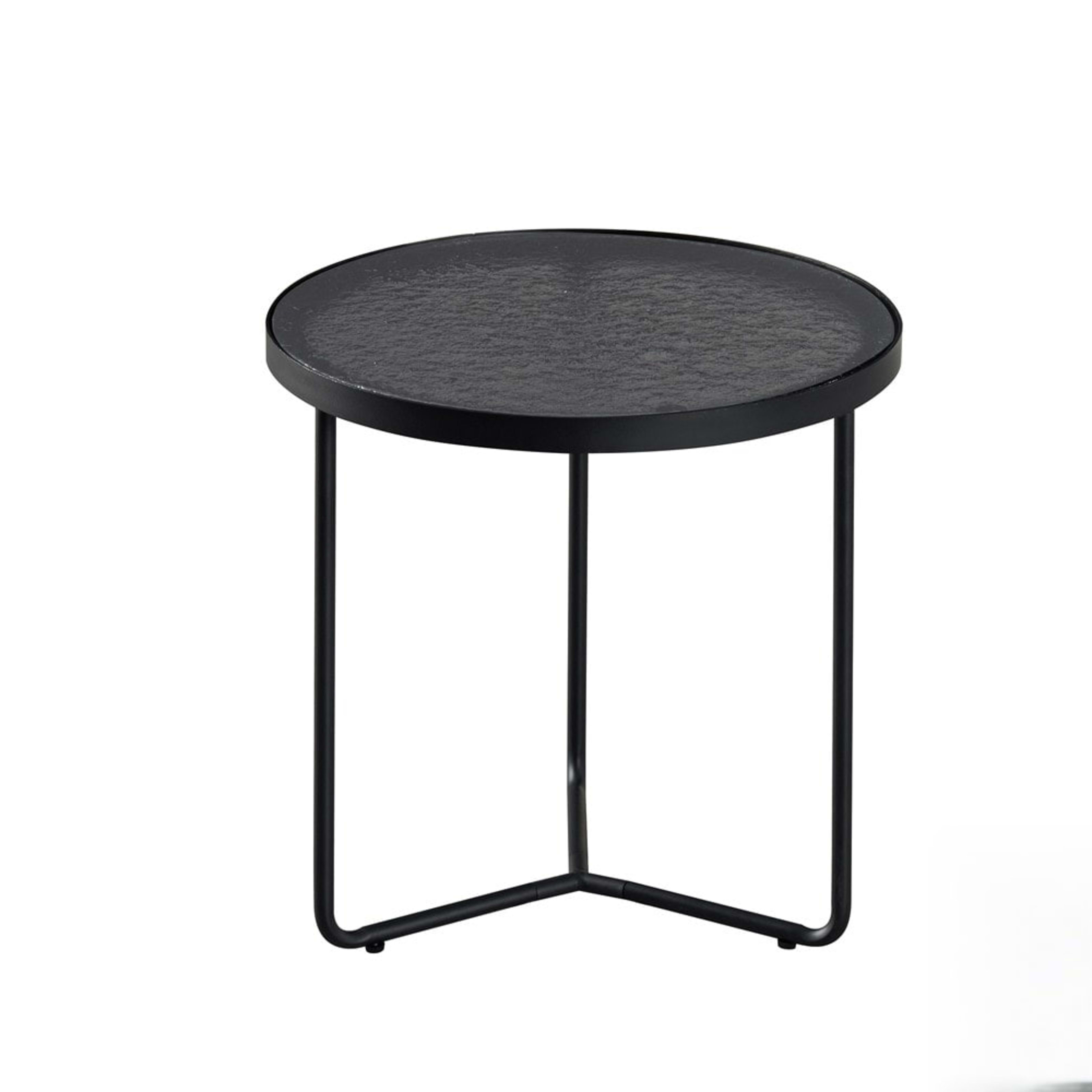 Salontafel 'Melia' Rond Grijs Glas — 4