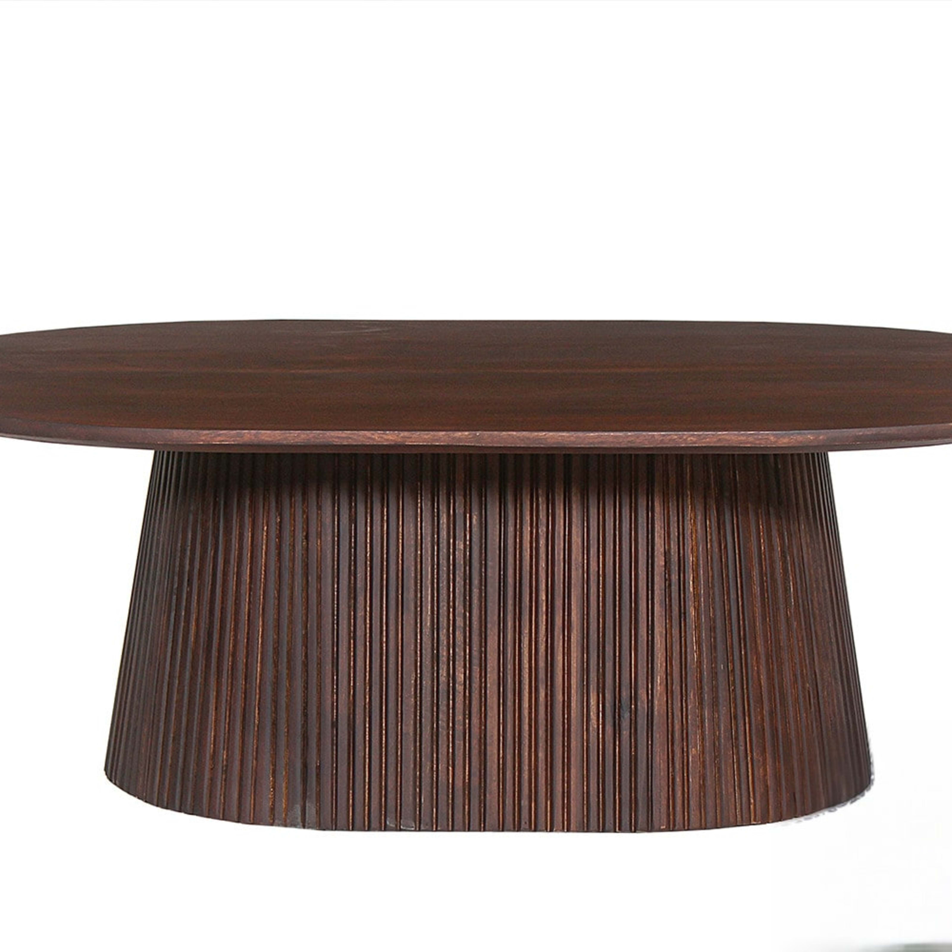 Salontafel 'Miguel' 120 cm Ovaal Mango hout Donkerbruin — 1