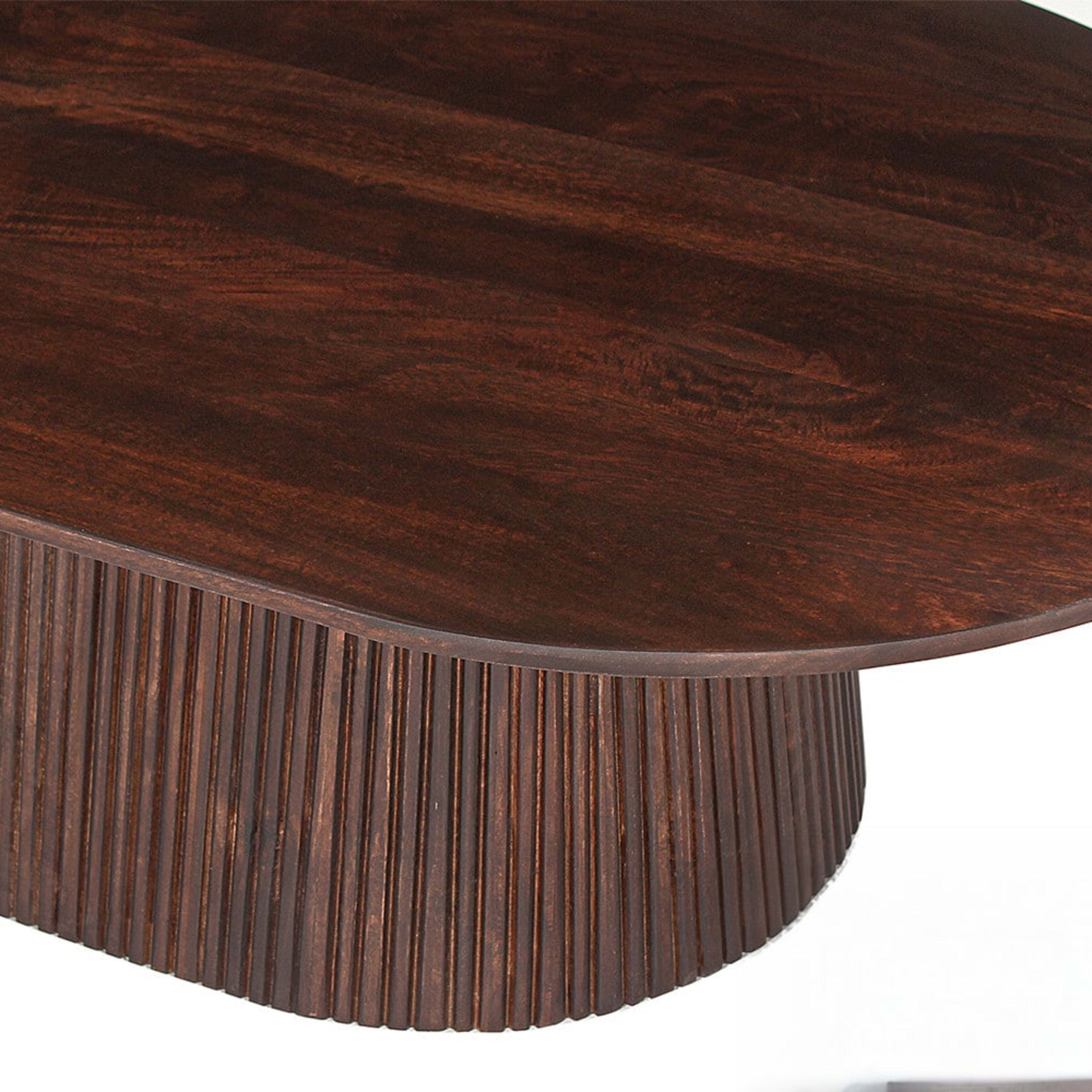 Salontafel 'Miguel' 120 cm Ovaal Mango hout Donkerbruin — 3