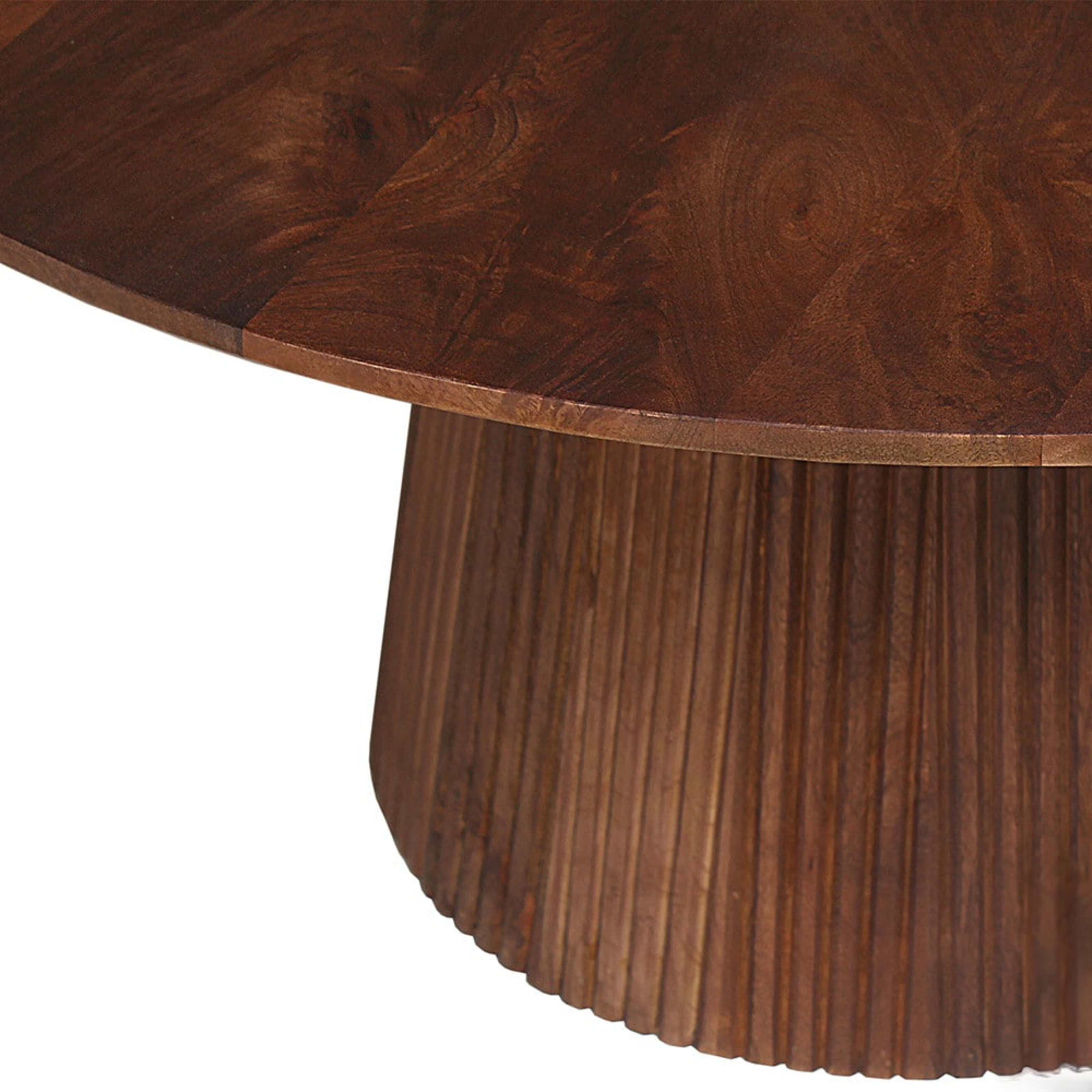 Salontafel 'Miguel' 80 cm Rond Mango hout Lichtbruin — 3