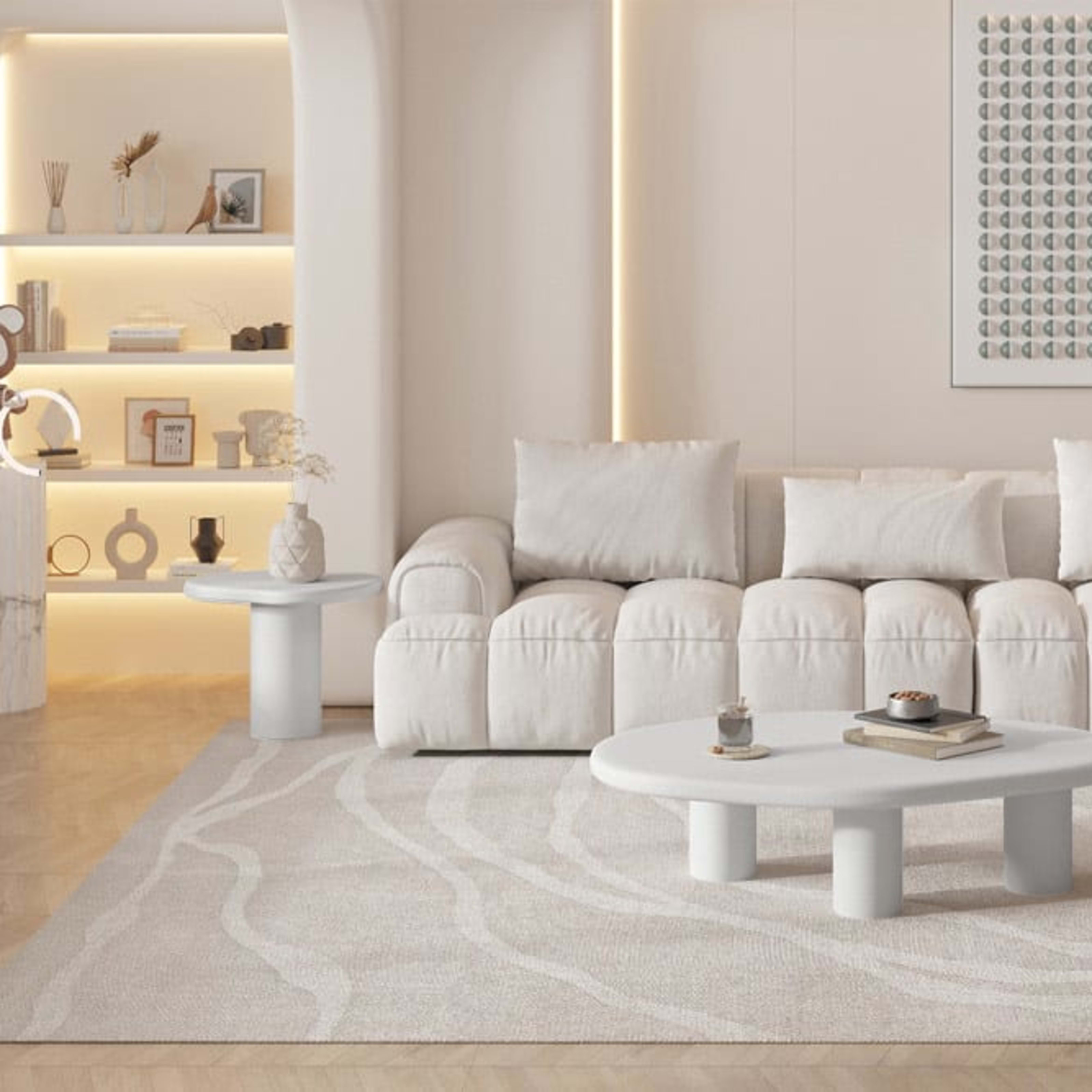 Salontafel 'Tavira' 120 cm Cement Ecru — 2