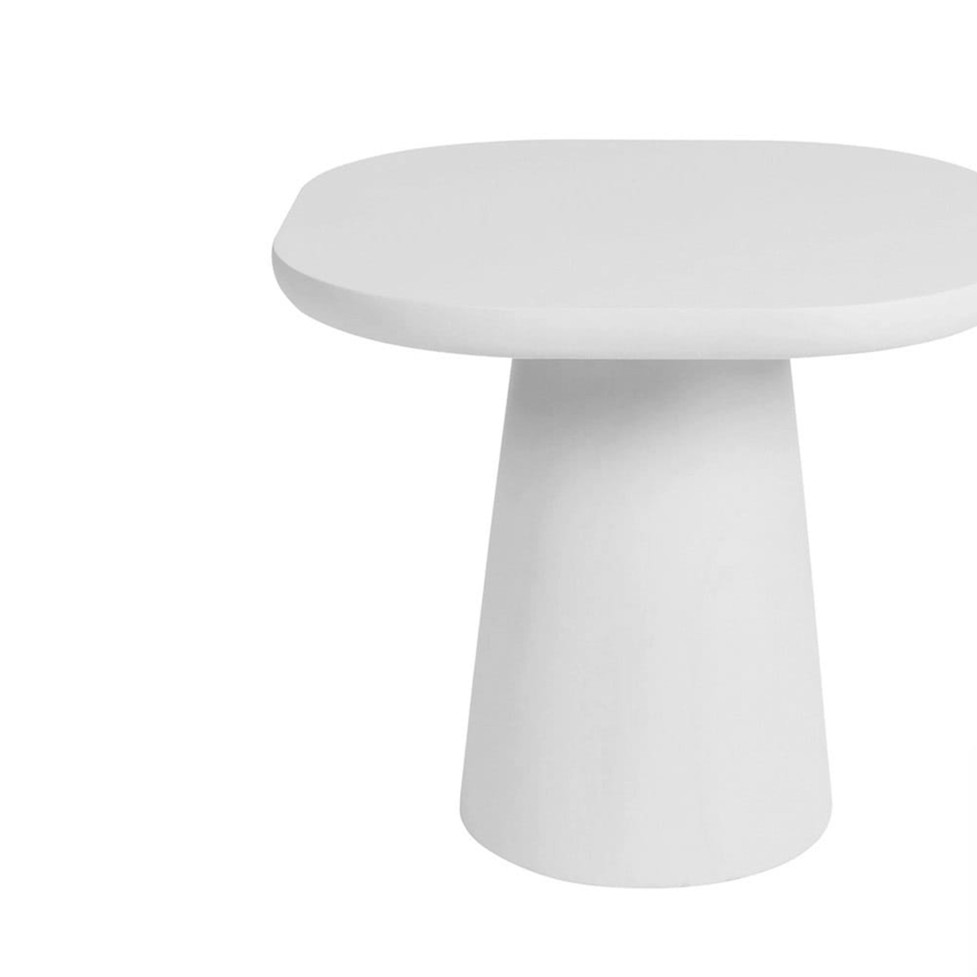 Salontafel 'Tavira' 55 cm Ovaal Cement Ecru — 1