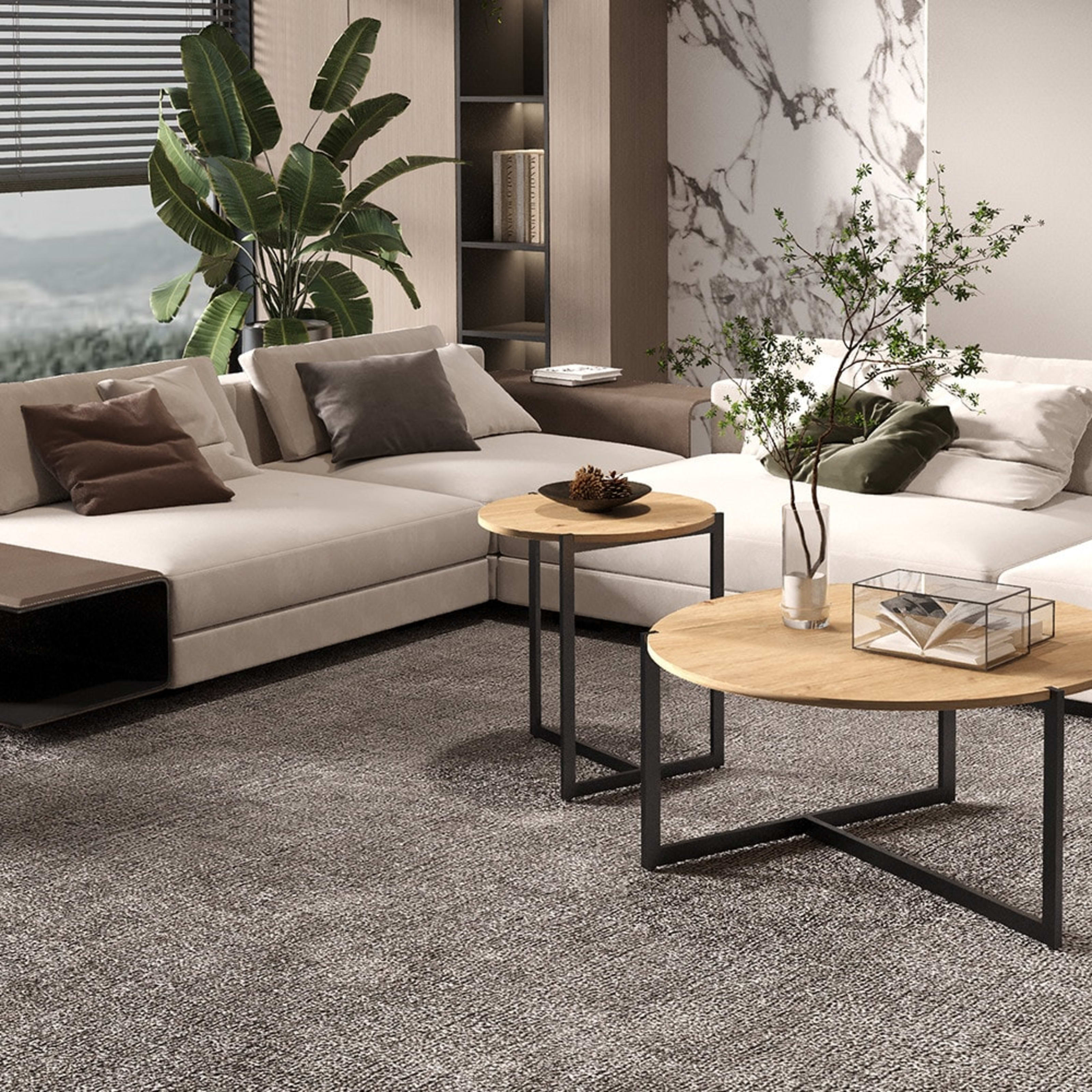 Set van 2 Salontafels 'Pola' Decor Oude eik — 2