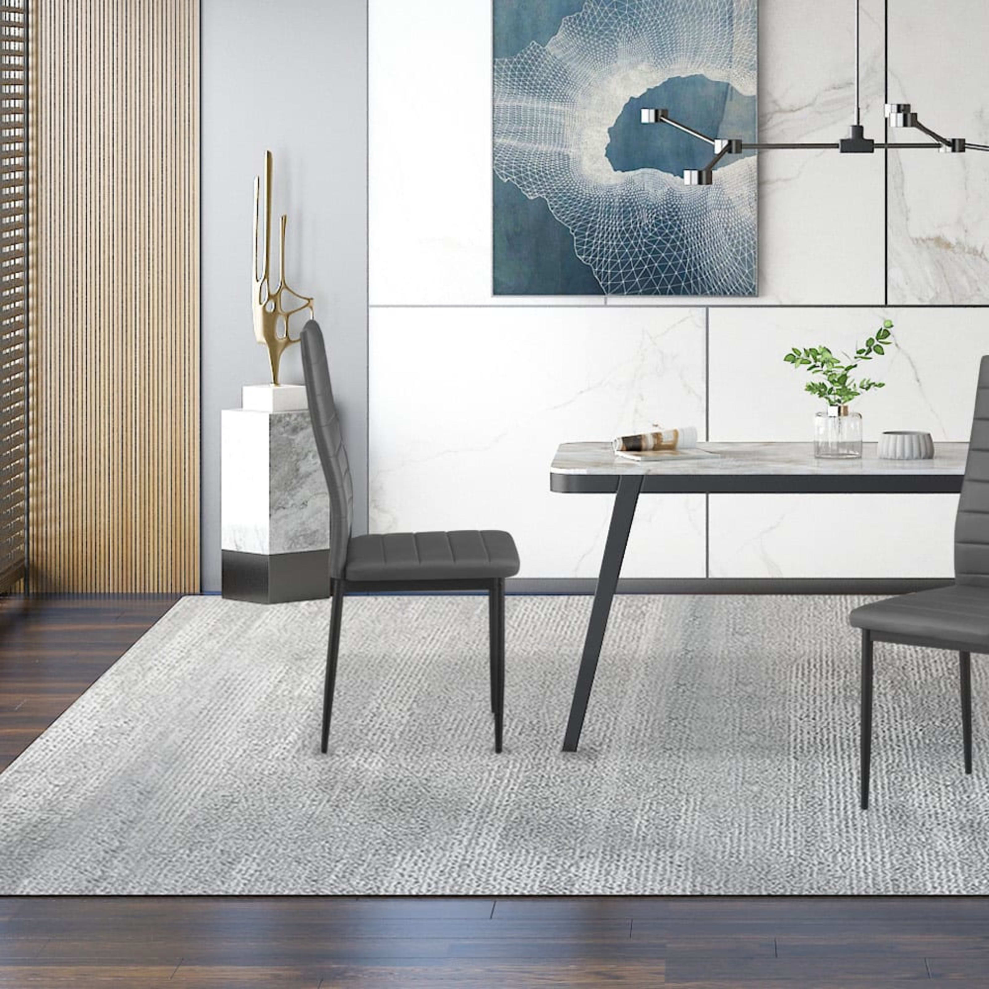 Set van 4 stoelen 'Cato/Kenzo' PU Grijs — 4