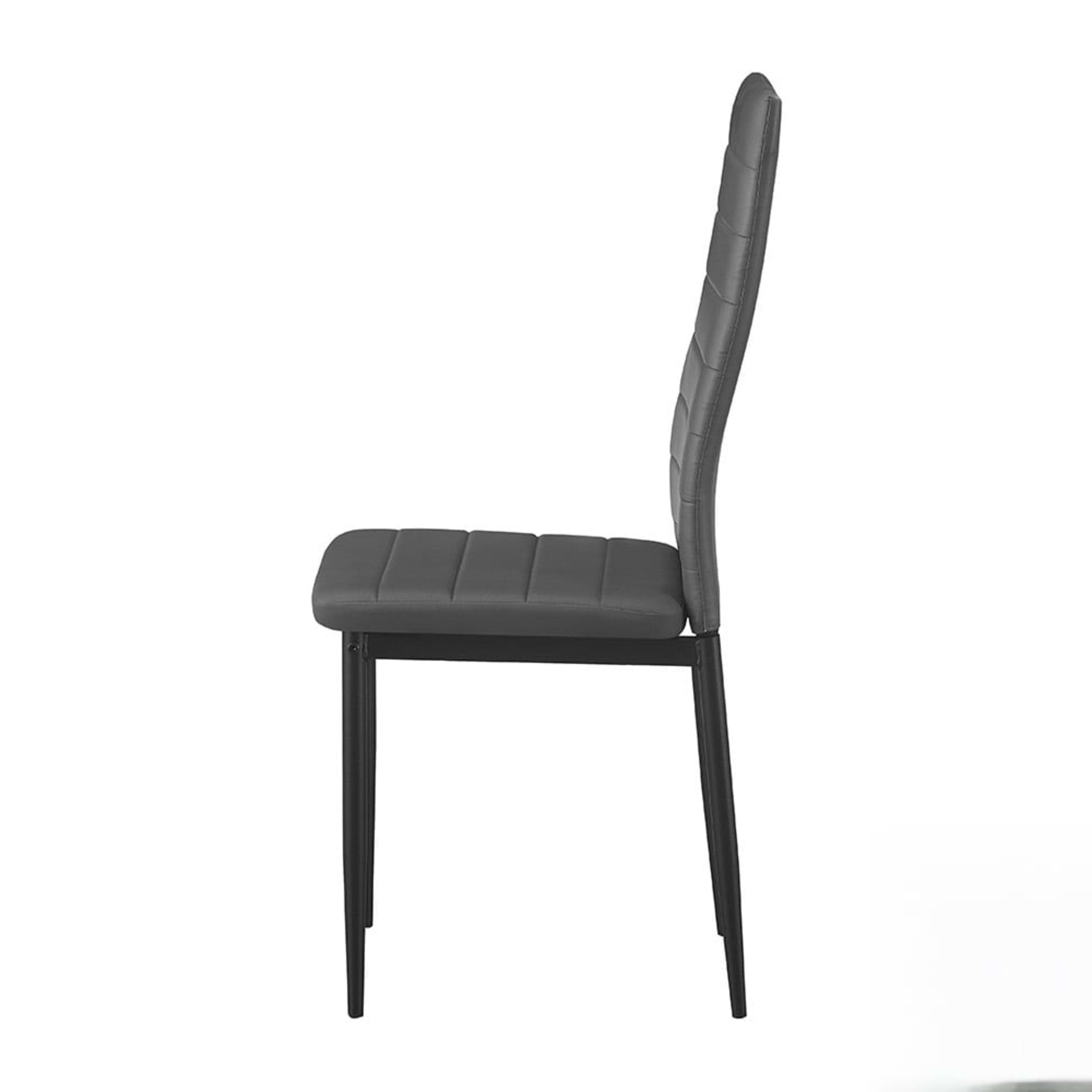 Set van 4 stoelen 'Cato/Kenzo' PU Grijs — 6