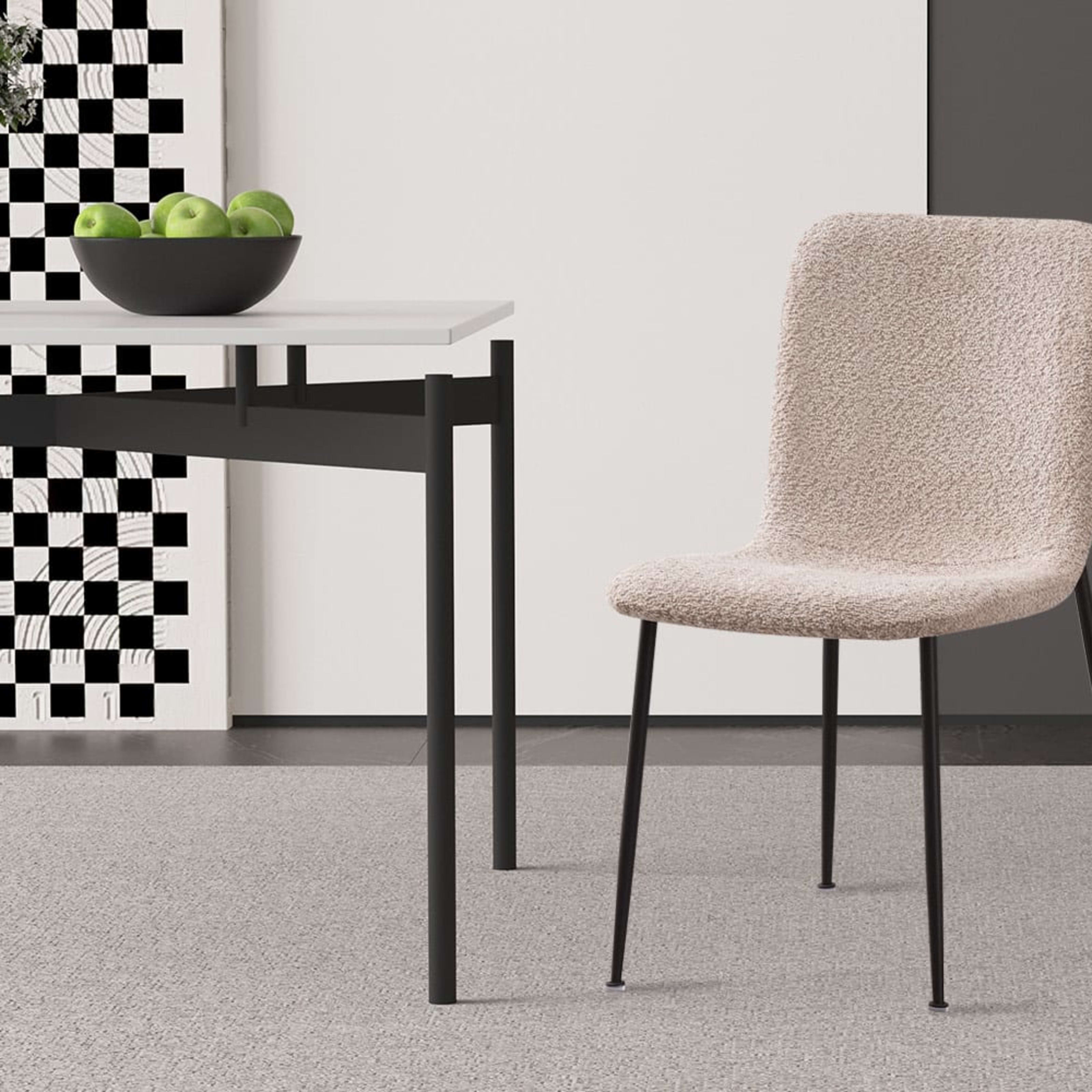 Stoel 'Alice' Bouclé Beige — 2