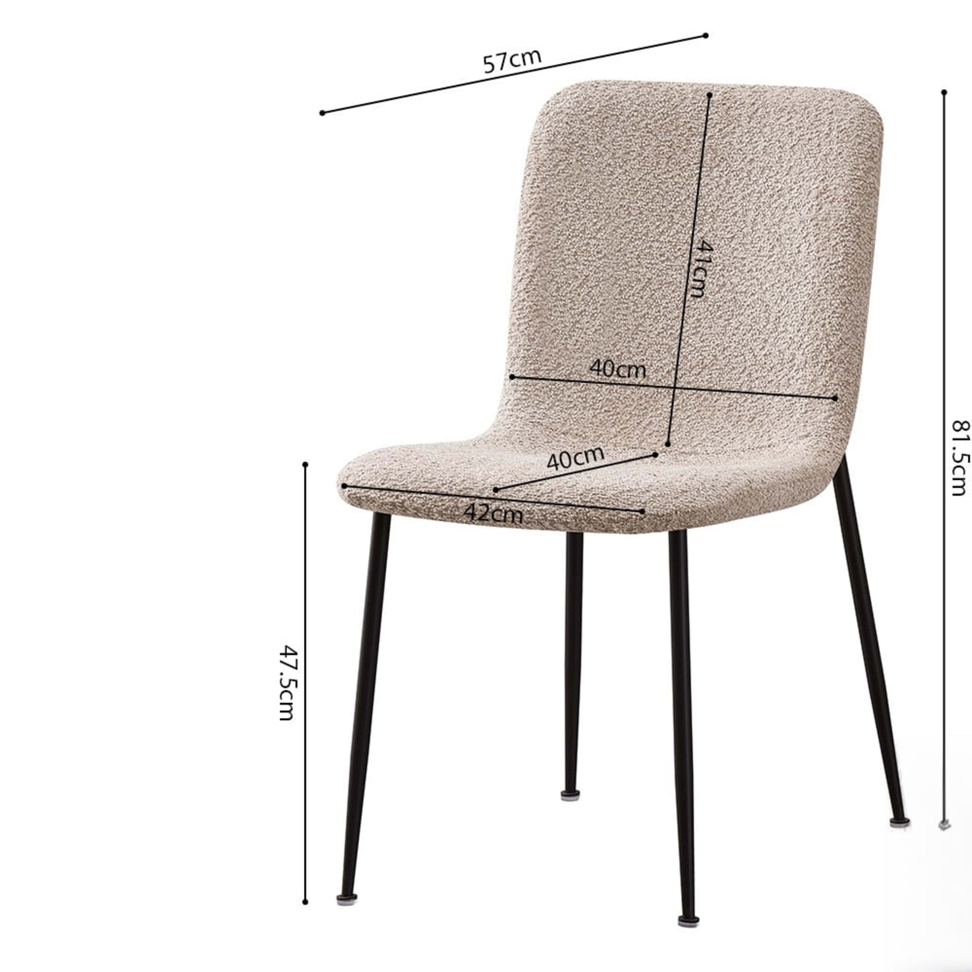 Stoel 'Alice' Bouclé Beige — 5