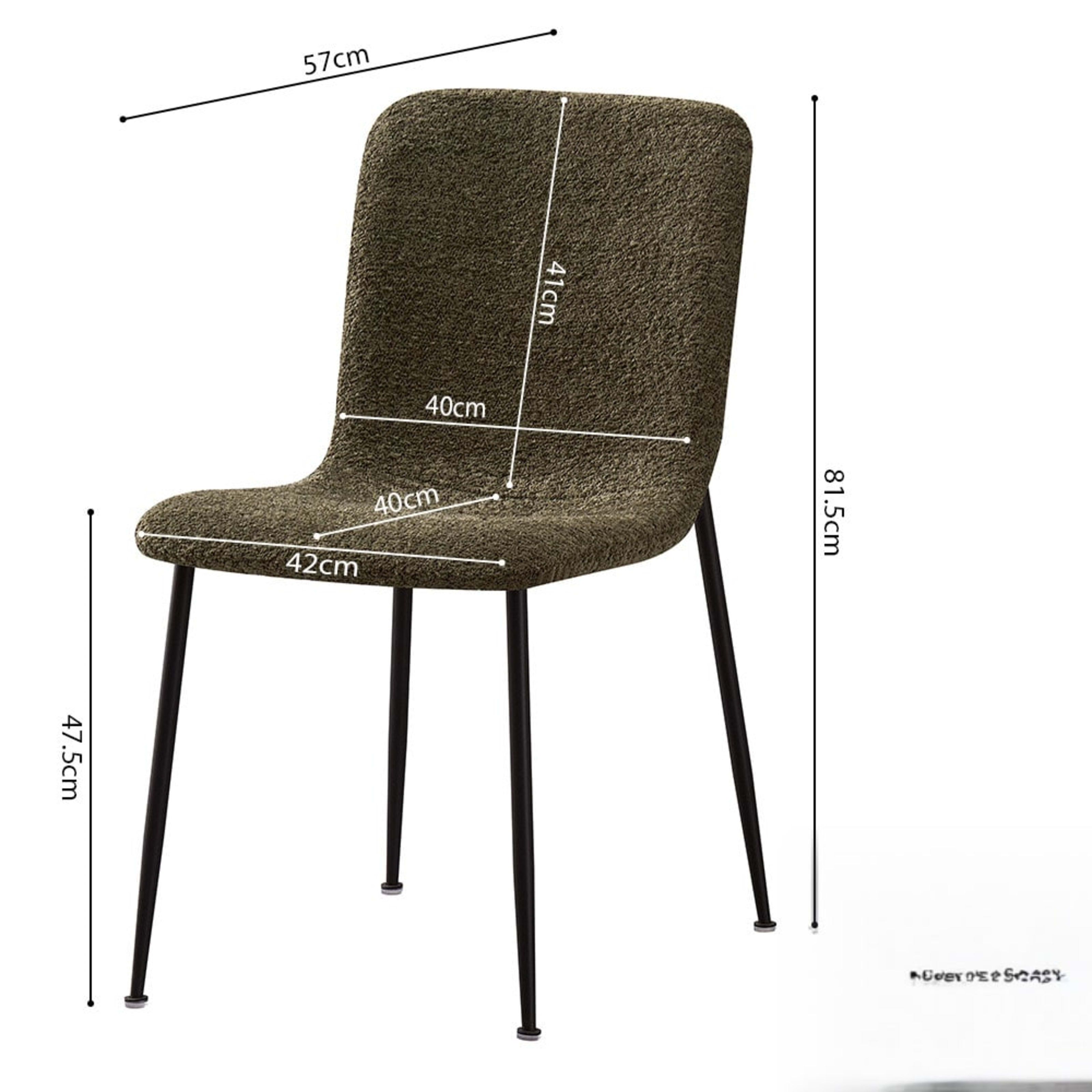 Stoel 'Alice' Bouclé Groen — 5