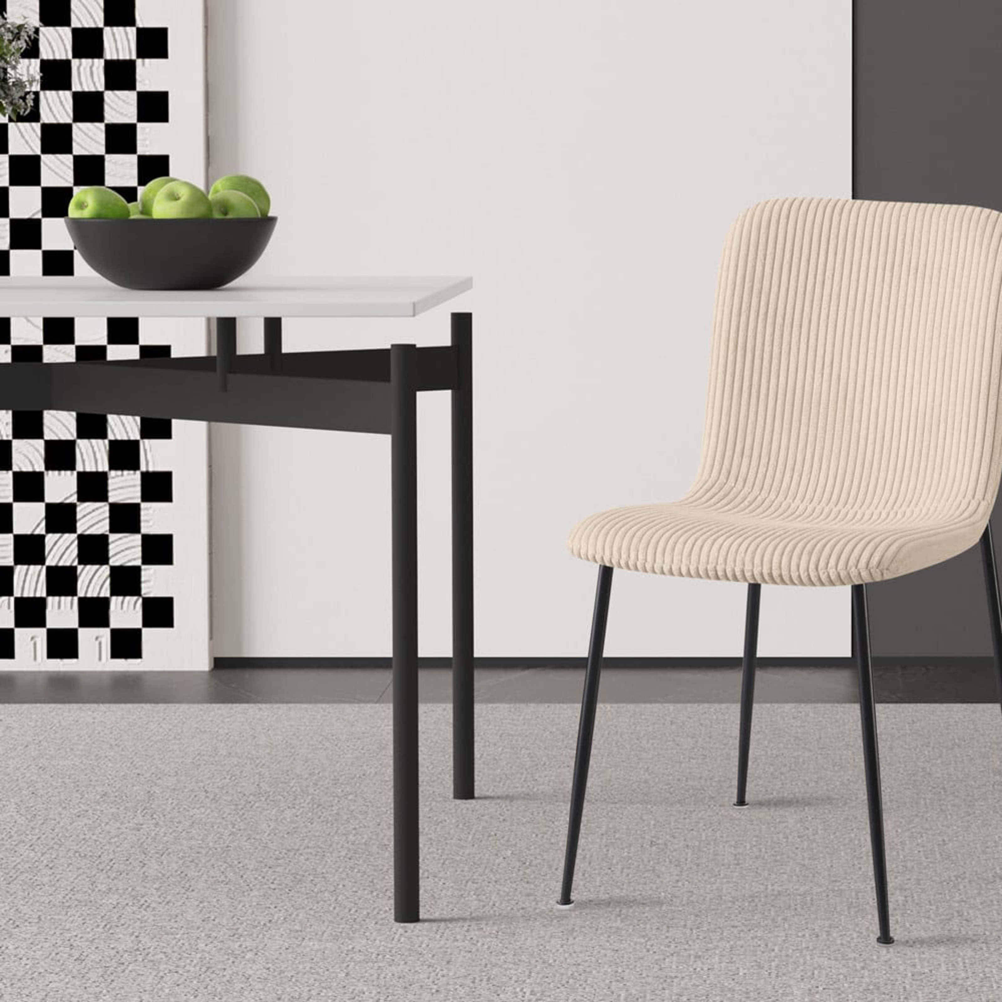 Stoel 'Alice' Corduroy Beige — 2