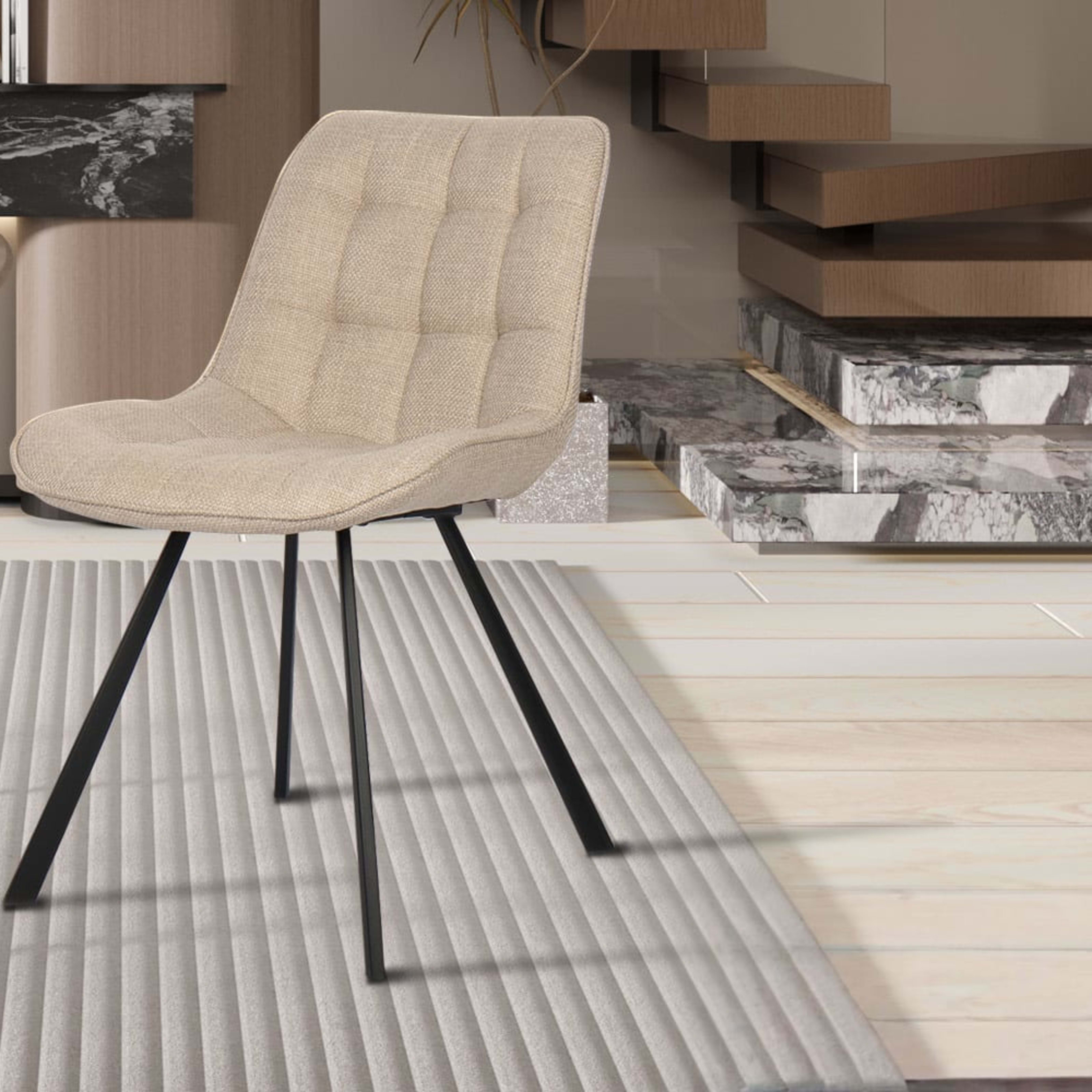 Stoel 'Ariba' Stof Ote Montego 178 Beige/Lichtgrijs — 2