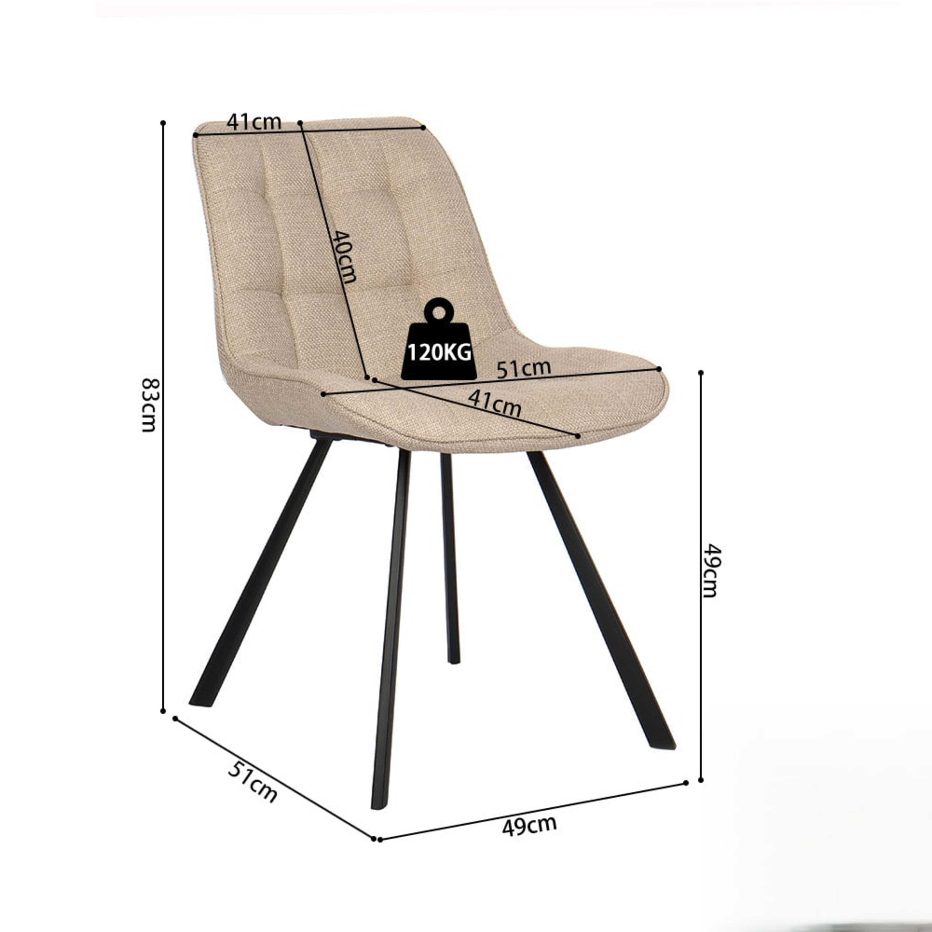 Stoel 'Ariba' Stof Ote Montego 178 Beige/Lichtgrijs — 5