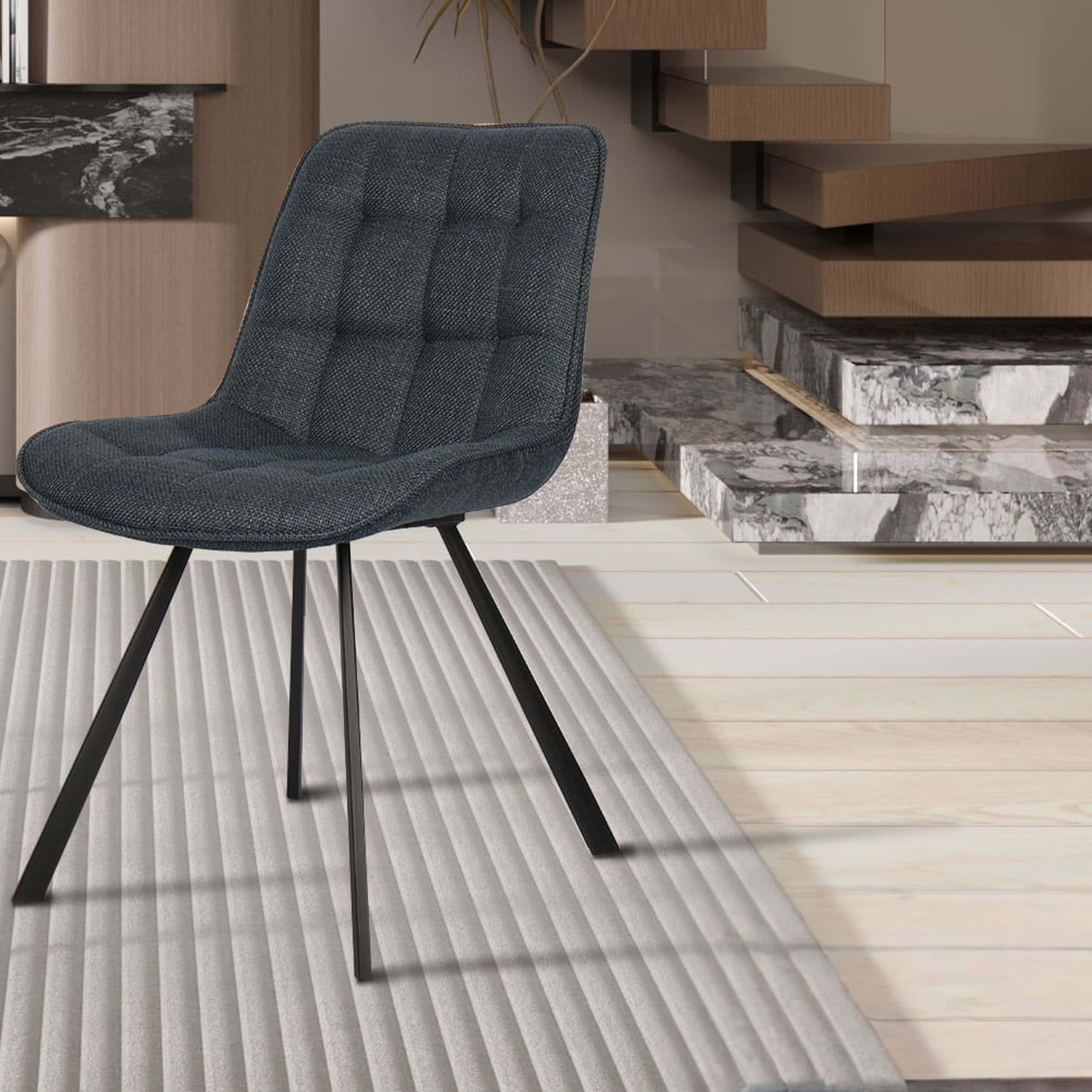 Stoel 'Ariba' Stof Ote Montego 303 Donkerblauw — 2