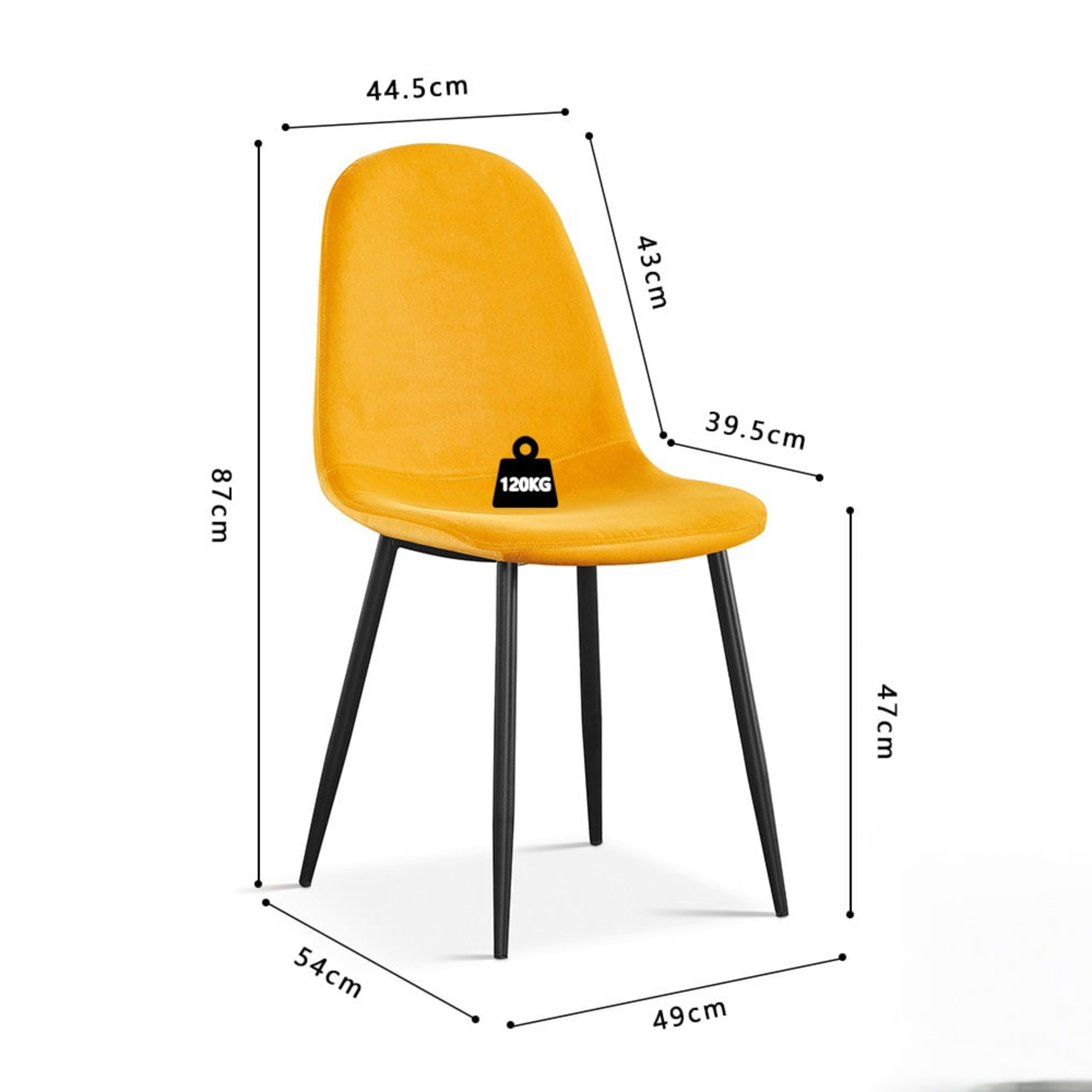 Stoel 'Boy' Fluweel Geel — 4