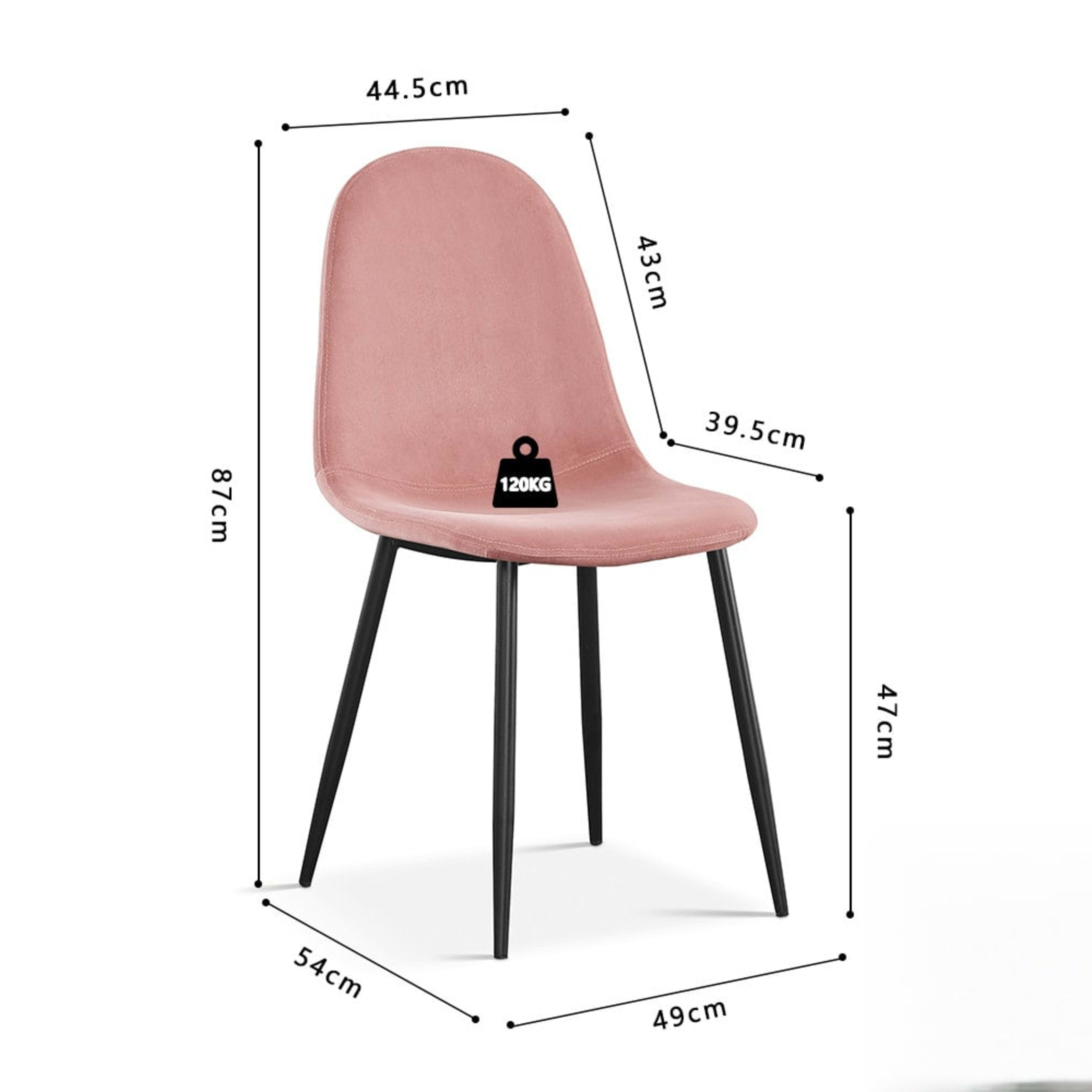 Stoel 'Boy' Fluweel Roze — 4