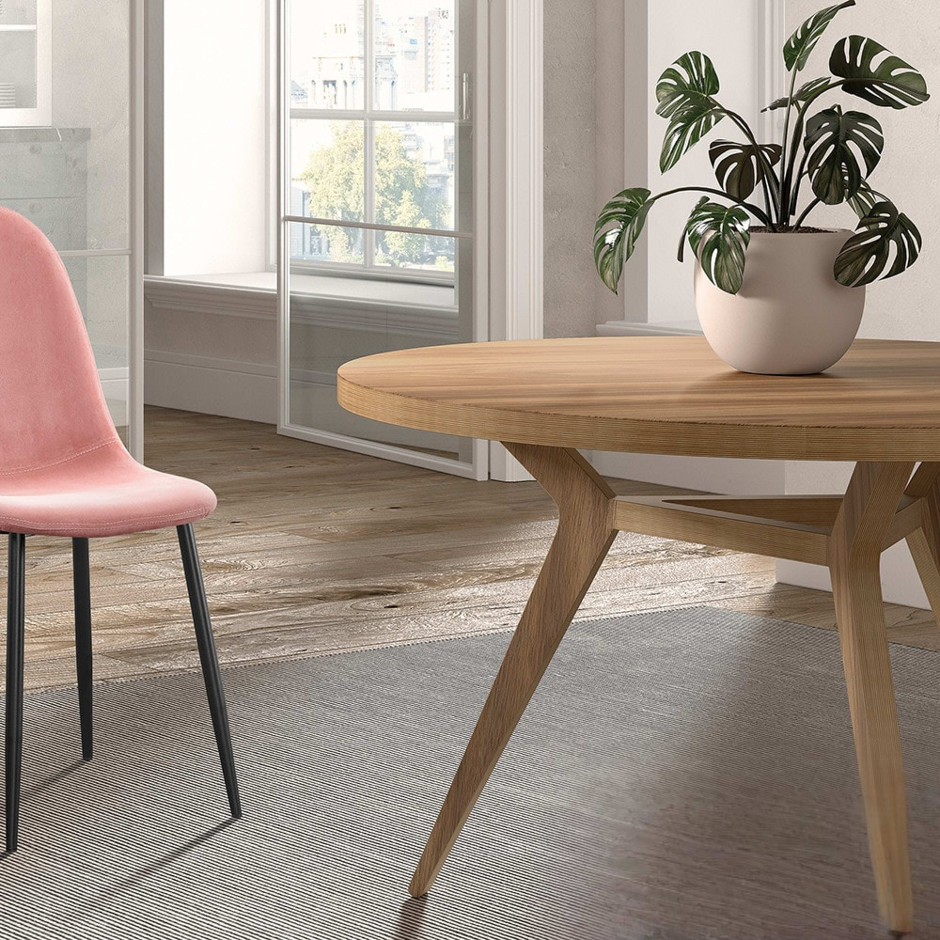 Stoel 'Boy' Fluweel Roze — 2
