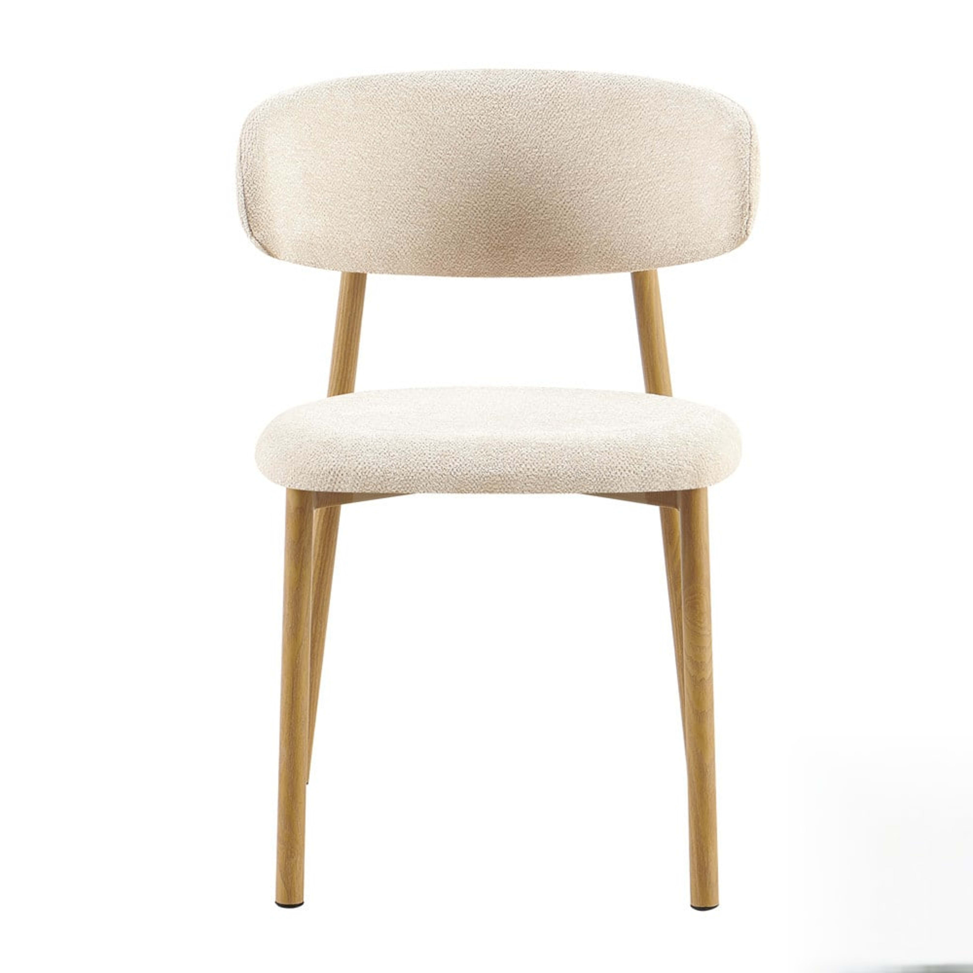 Stoel 'Coco' Naturel - Stof Fabb Raven 24 Beige — 1