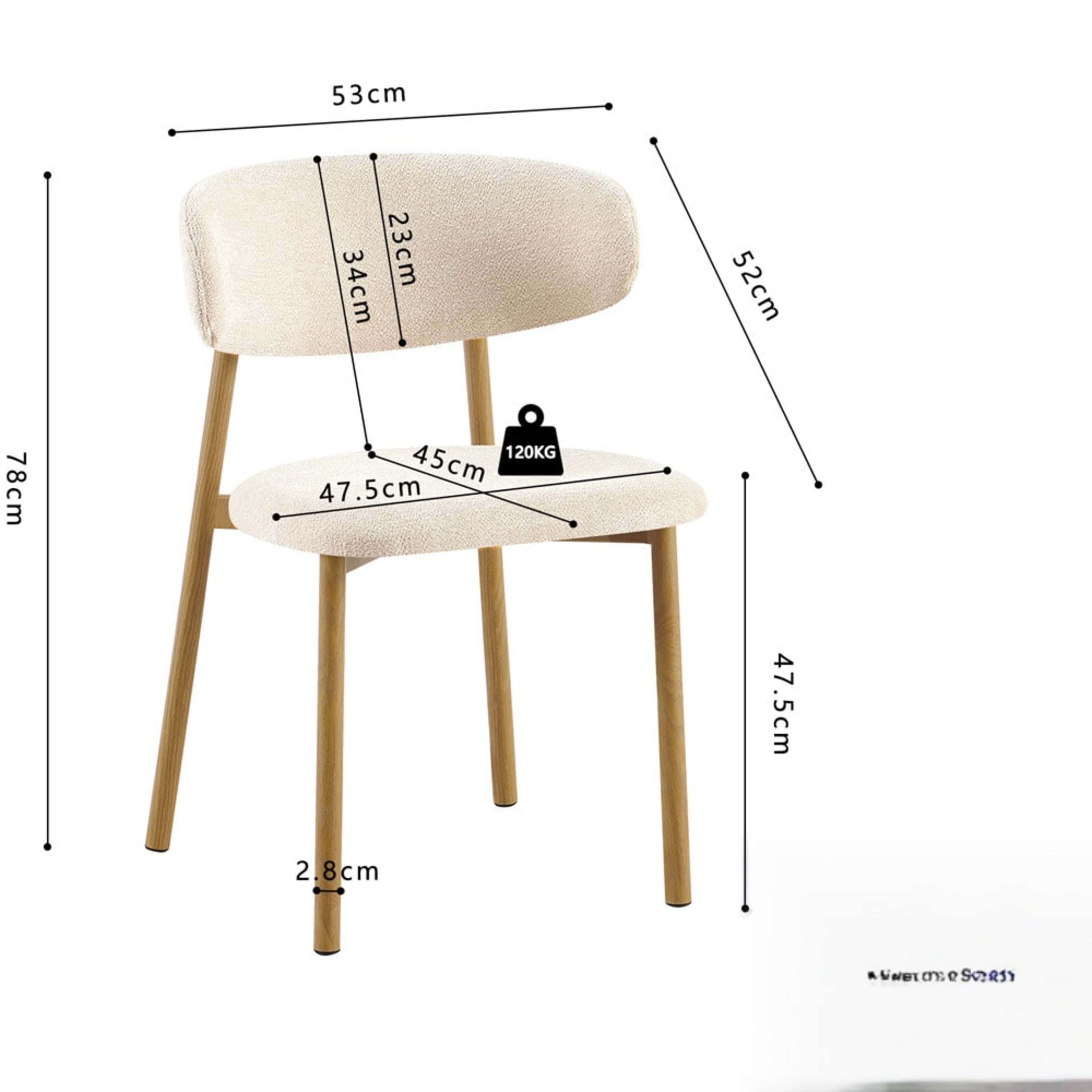 Stoel 'Coco' Naturel - Stof Fabb Raven 24 Beige — 4