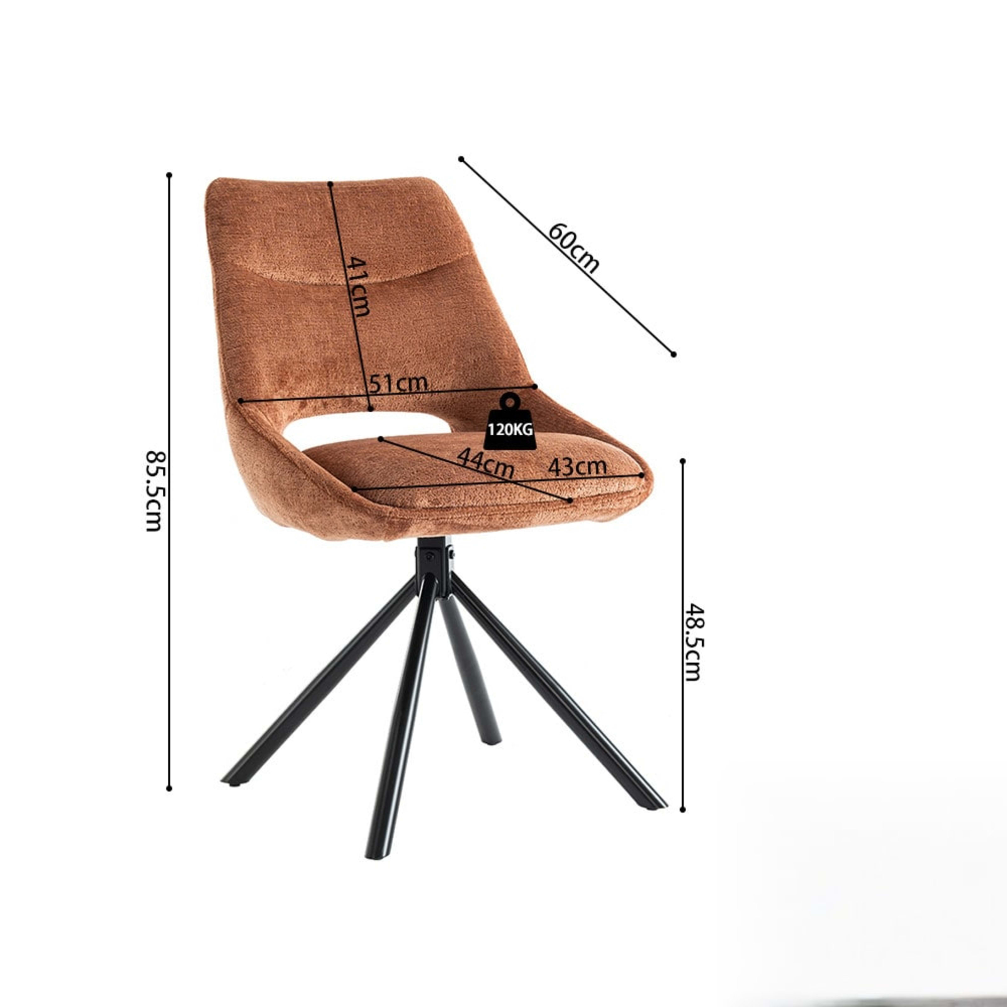 Stoel 'Dante' Stof Roest — 5