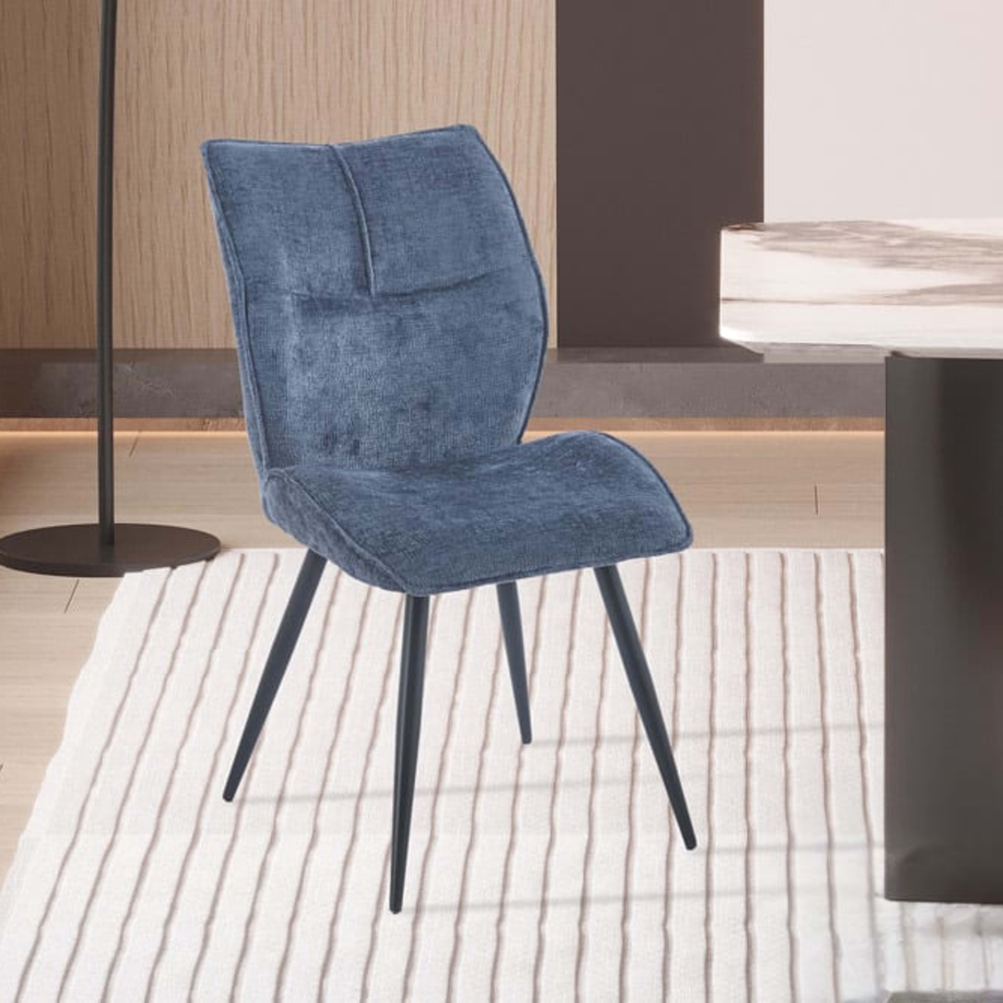 Stoel 'Faye' Stof Davis Perfect Harmony 77 Blauw — 2