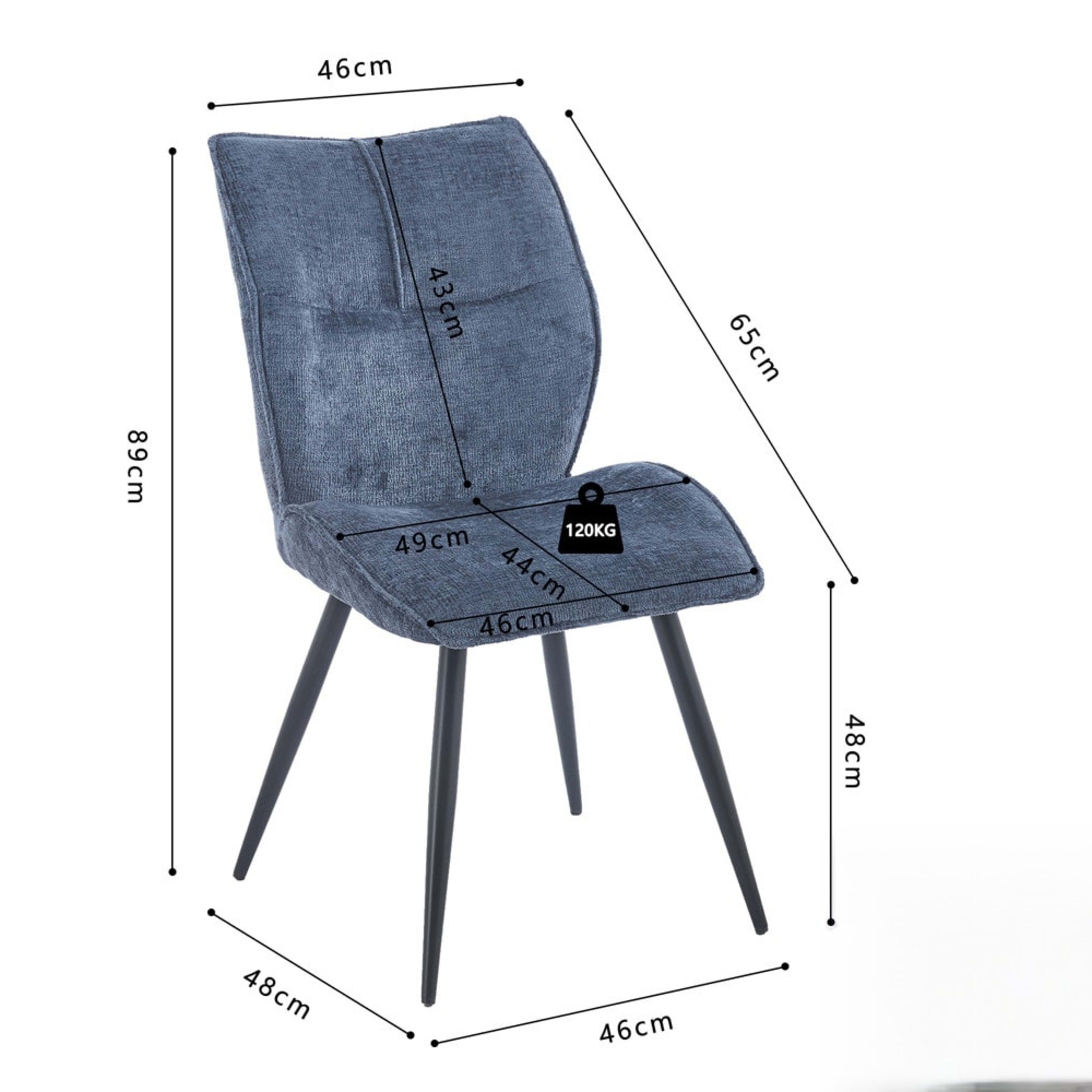 Stoel 'Faye' Stof Davis Perfect Harmony 77 Blauw — 4