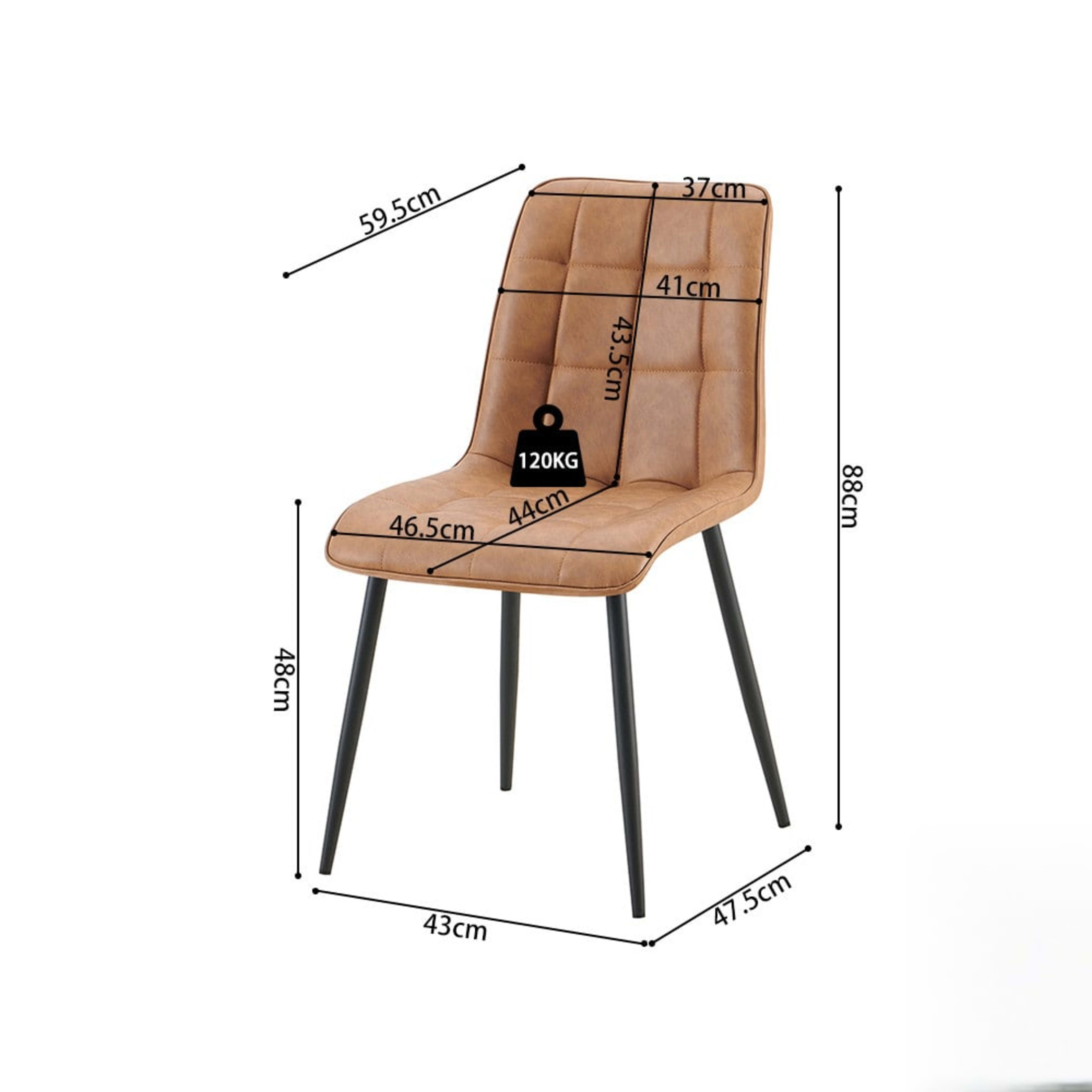 Stoel 'Furas' Vintage PU Cognac — 5