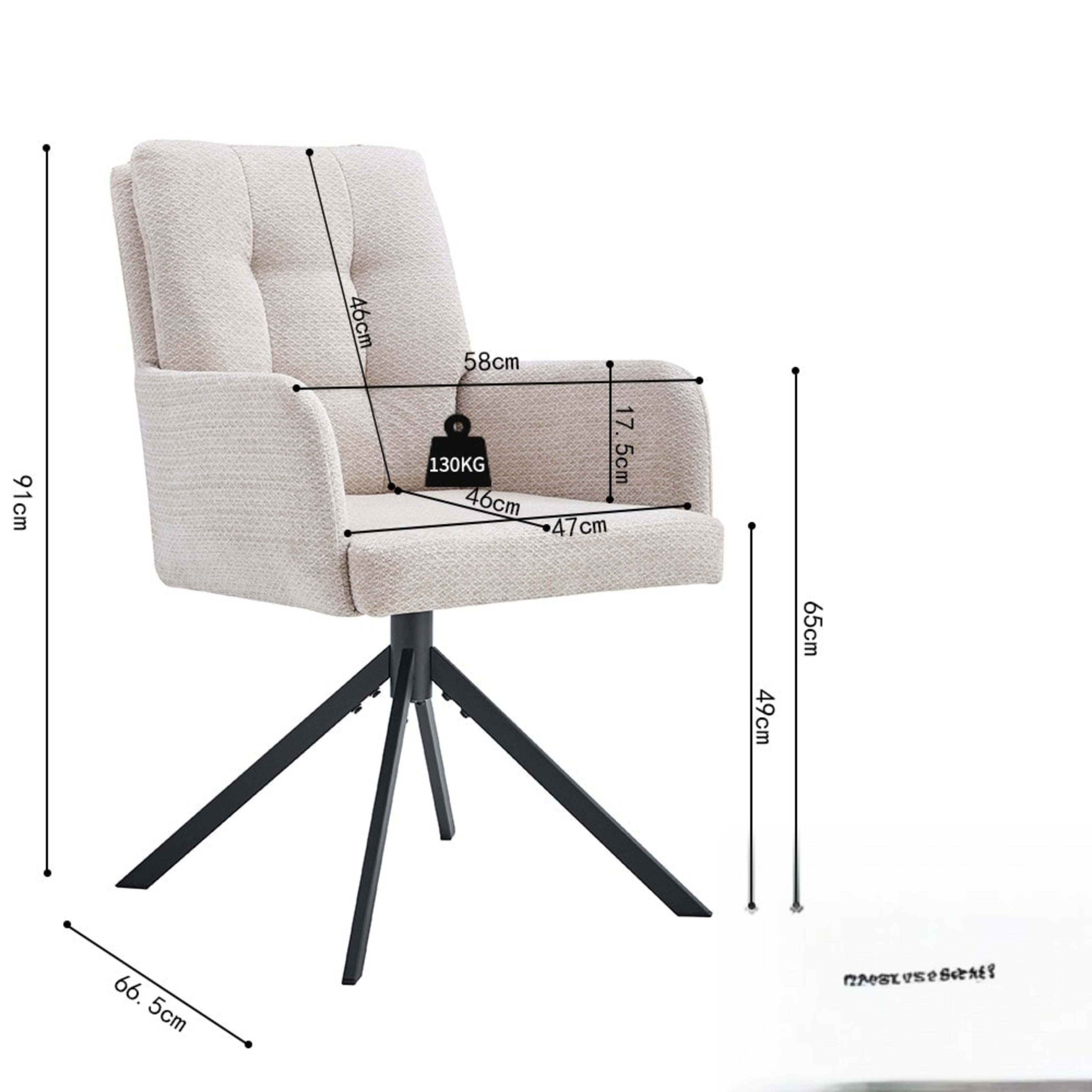 Stoel 'Granada' Draaibaar tot 0 Stof Davis Bliss 75-03 Beige — 4