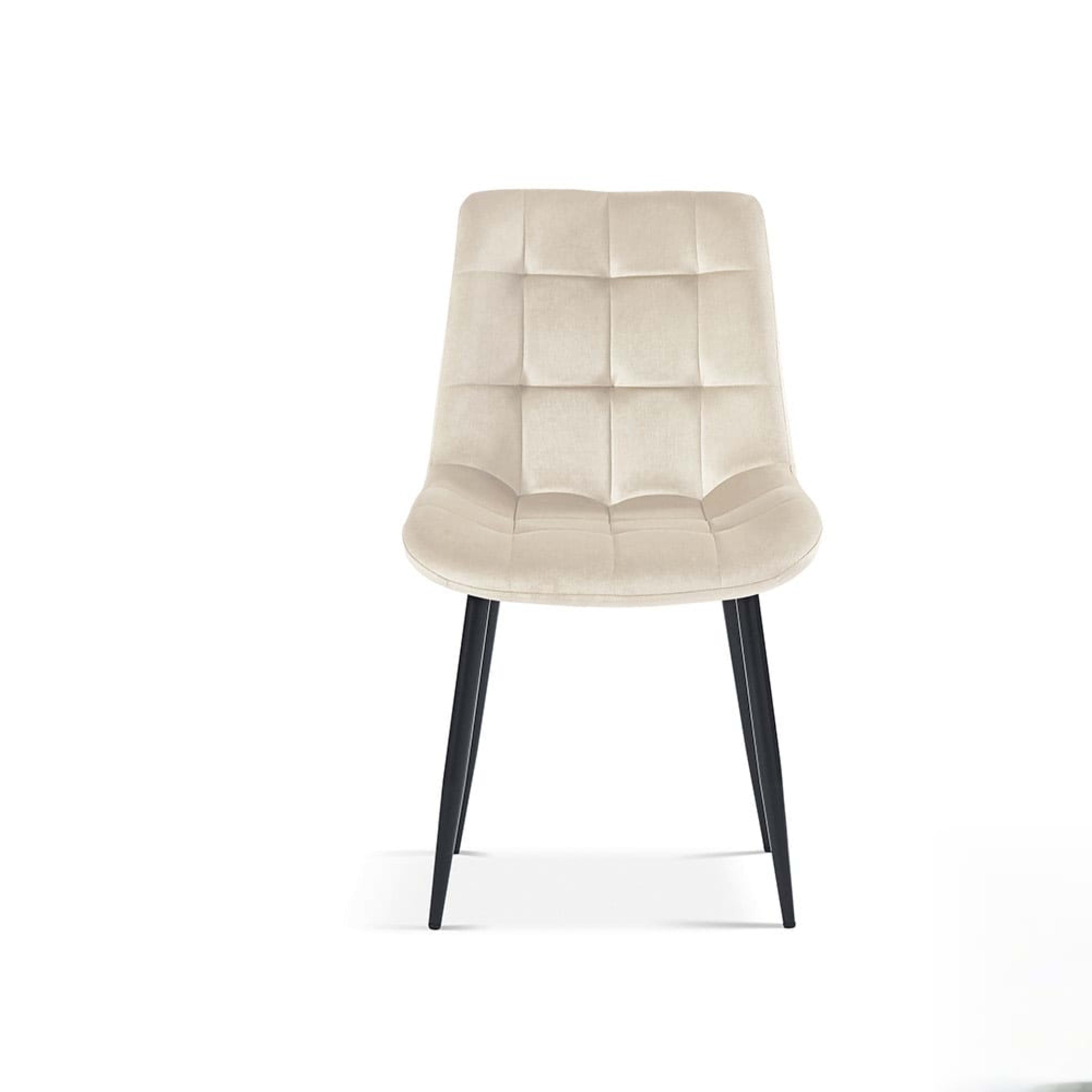 Stoel 'Juta' Fluweel Beige — 1