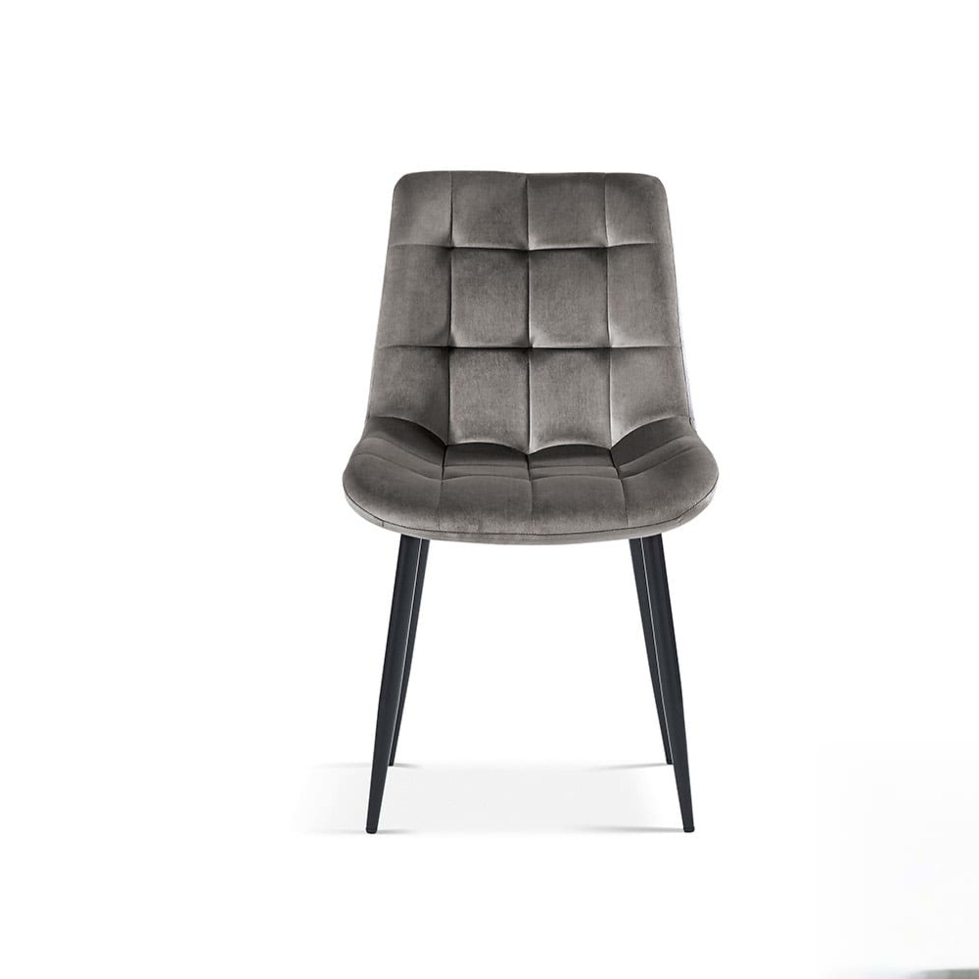 Stoel 'Juta' Fluweel Taupe — 1