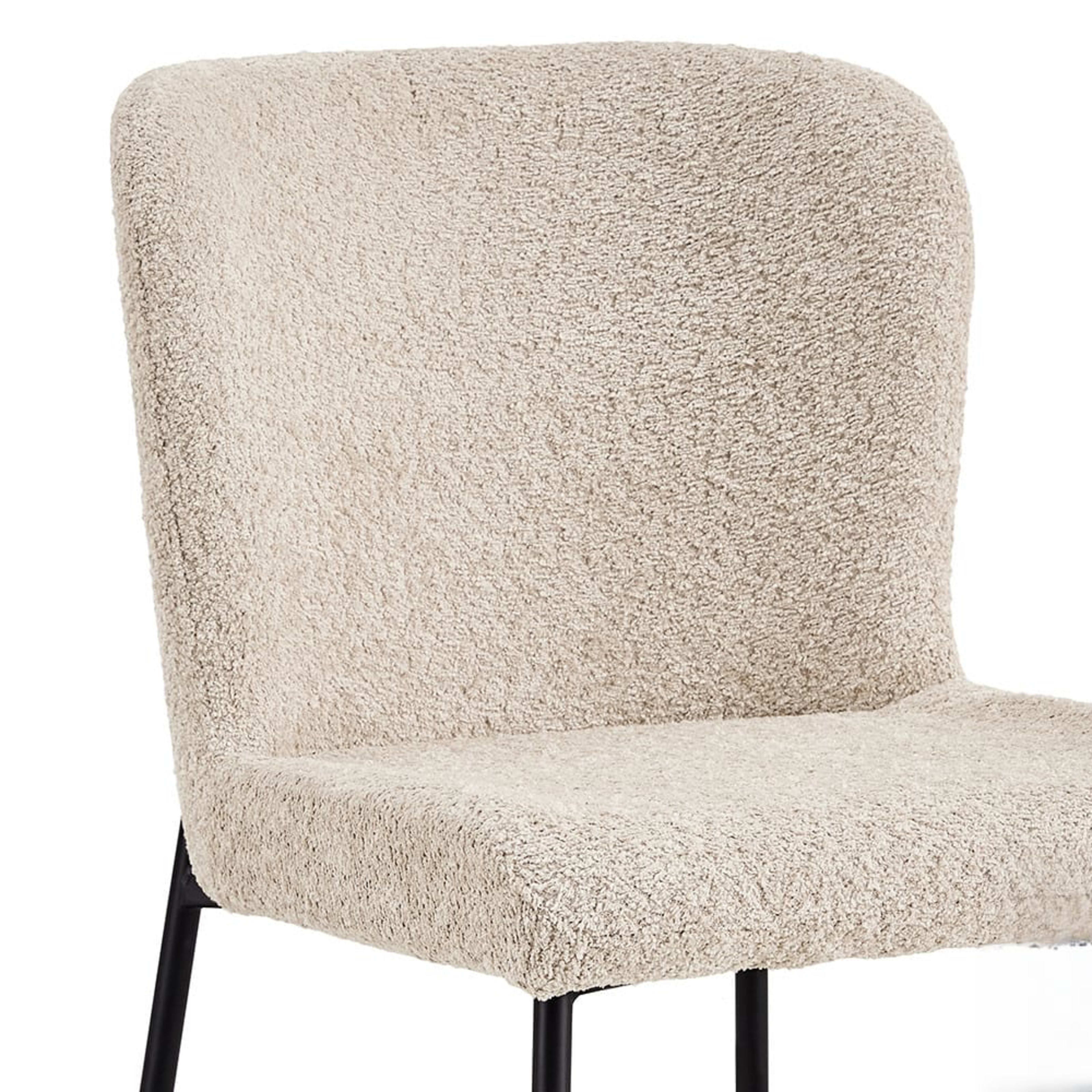 Stoel 'Lisa' Bouclé Beige — 4