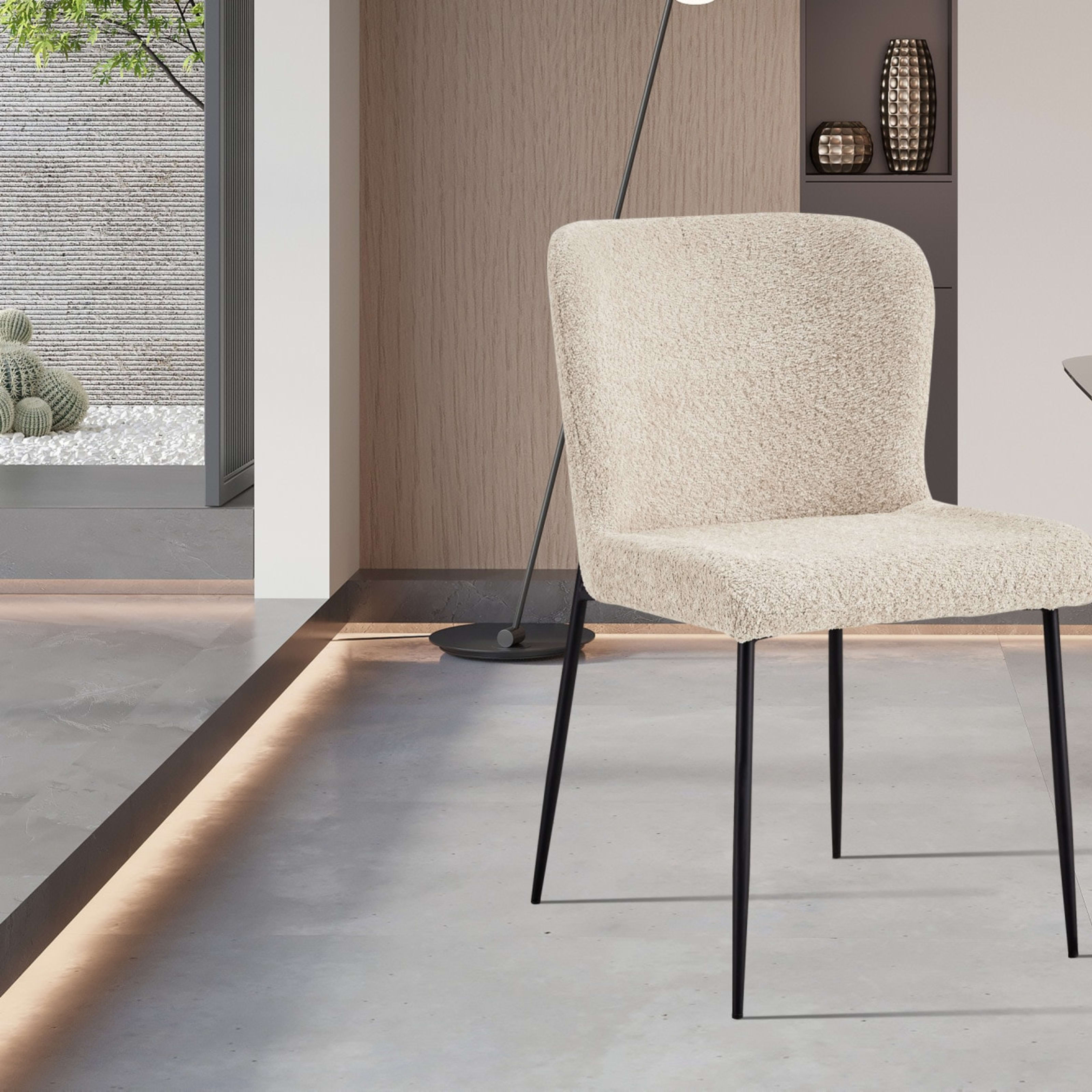 Stoel 'Lisa' Bouclé Beige — 2