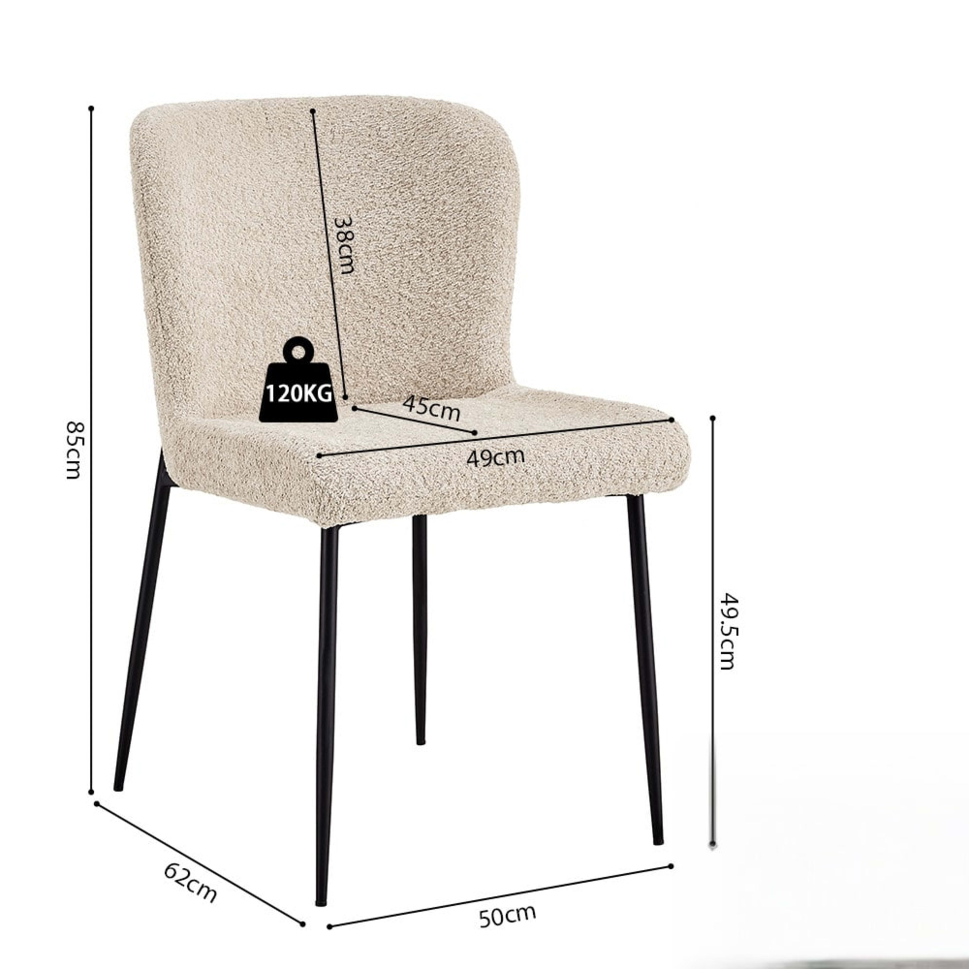 Stoel 'Lisa' Bouclé Beige — 5