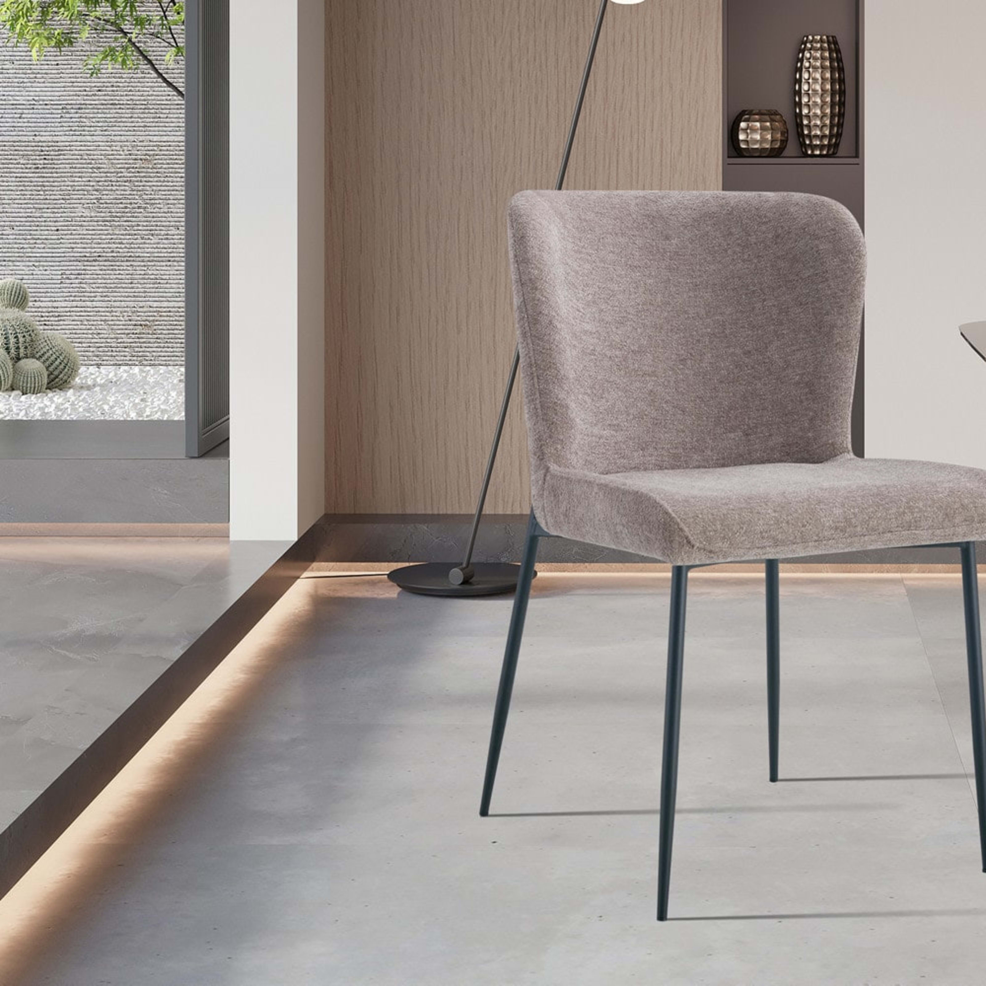 Stoel 'Lisa' Stof Fabb Raven 30 Zand — 2
