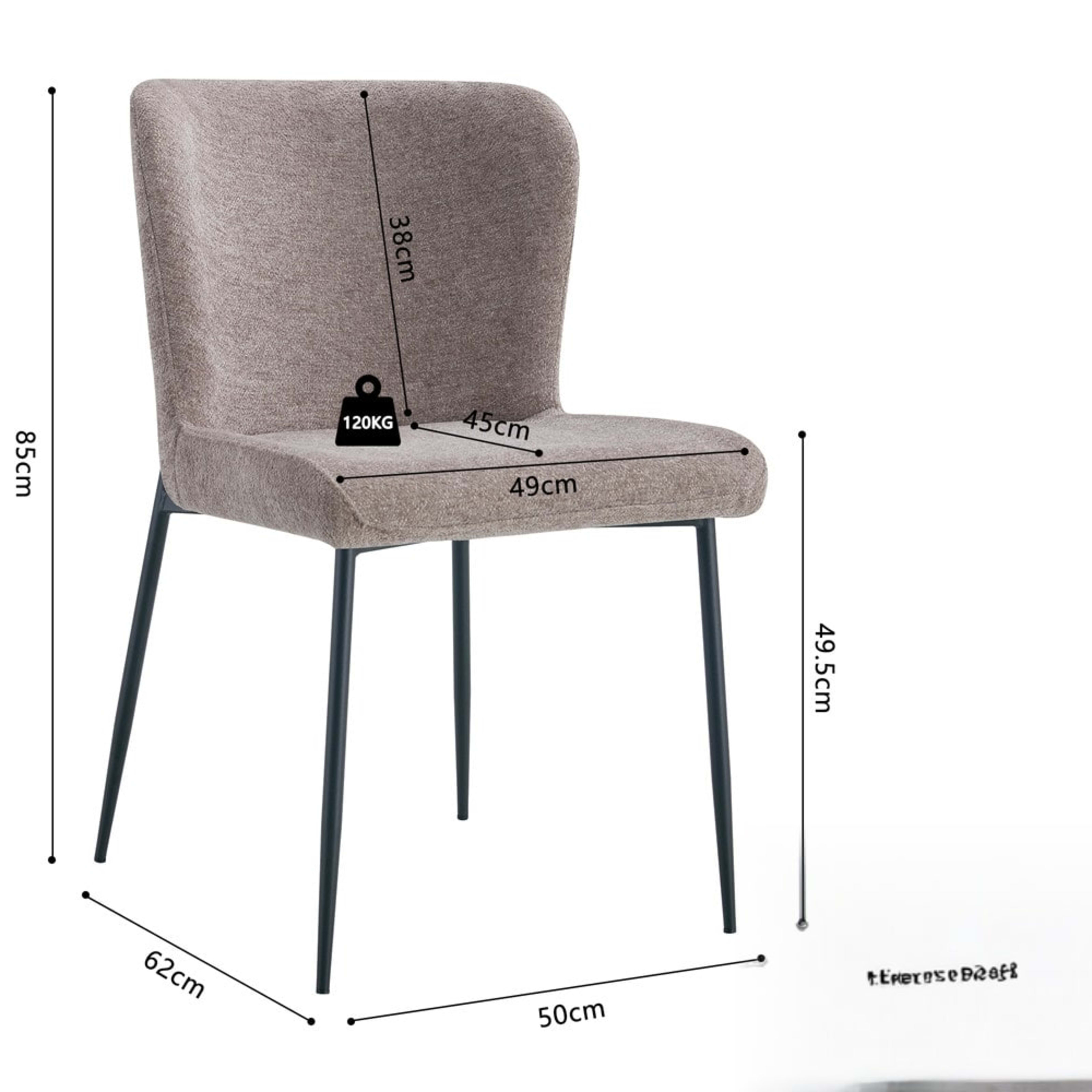 Stoel 'Lisa' Stof Fabb Raven 30 Zand — 5