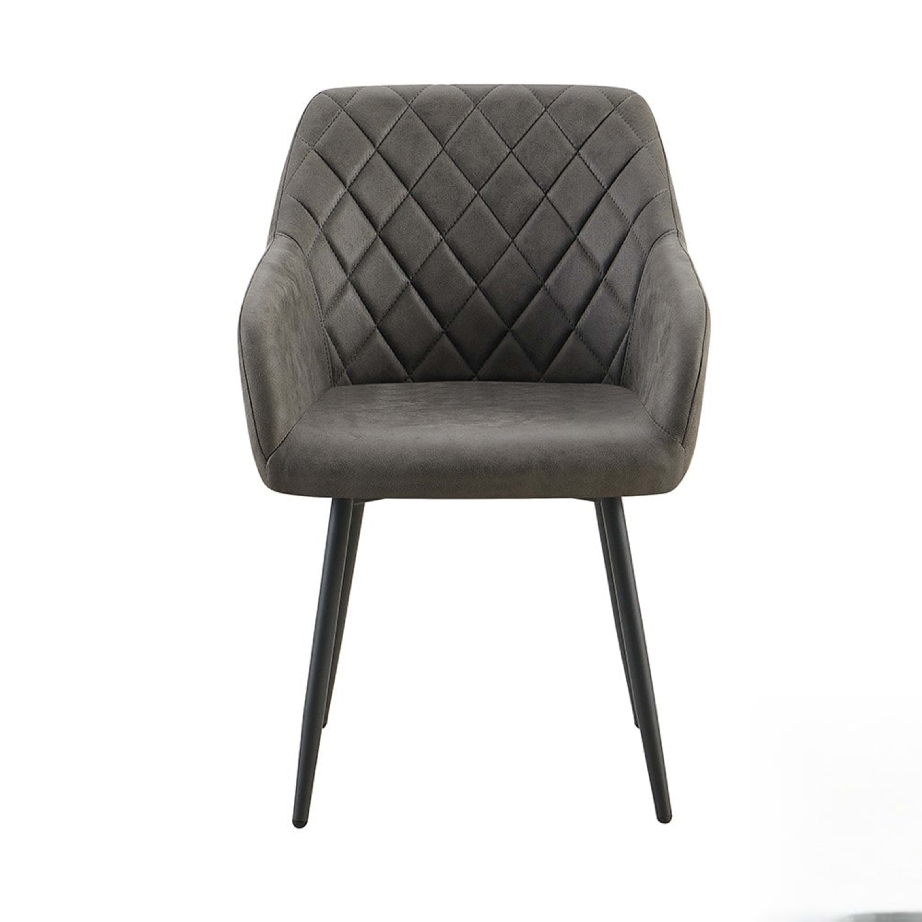 Stoel 'Peron' Micro fiber PU Grijs — 1