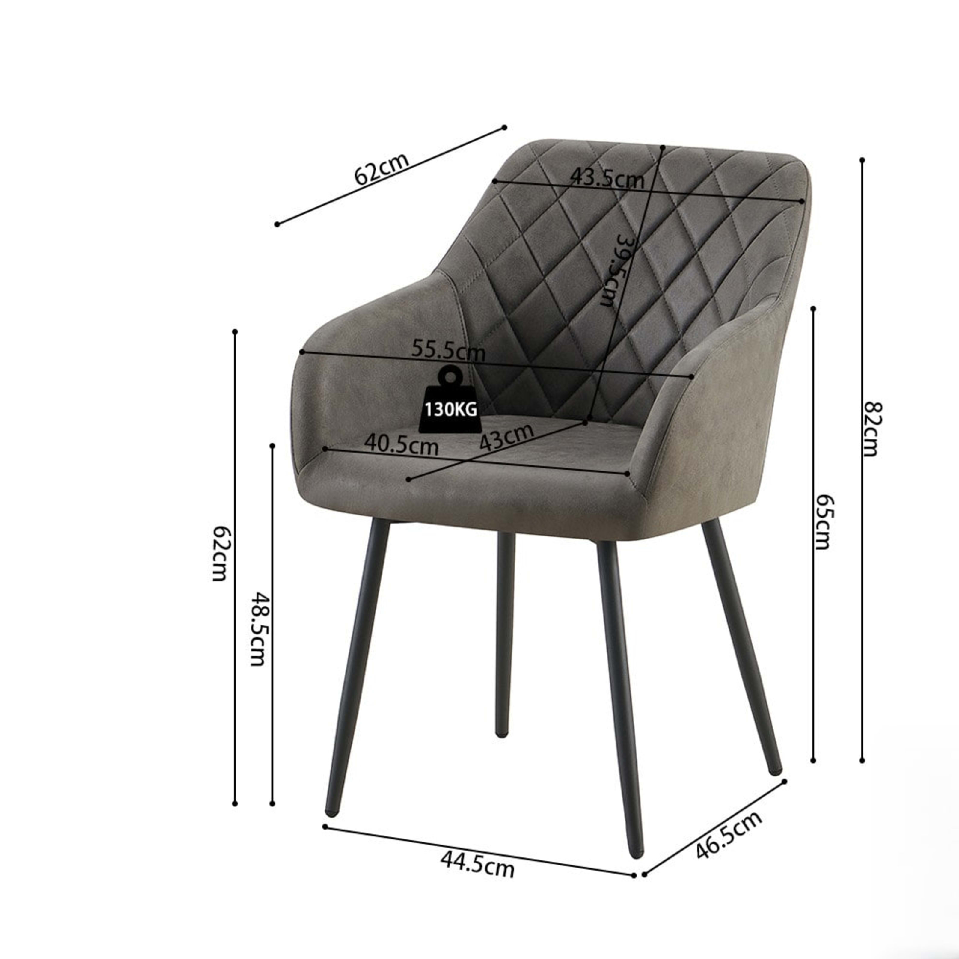 Stoel 'Peron' Micro fiber PU Grijs — 5