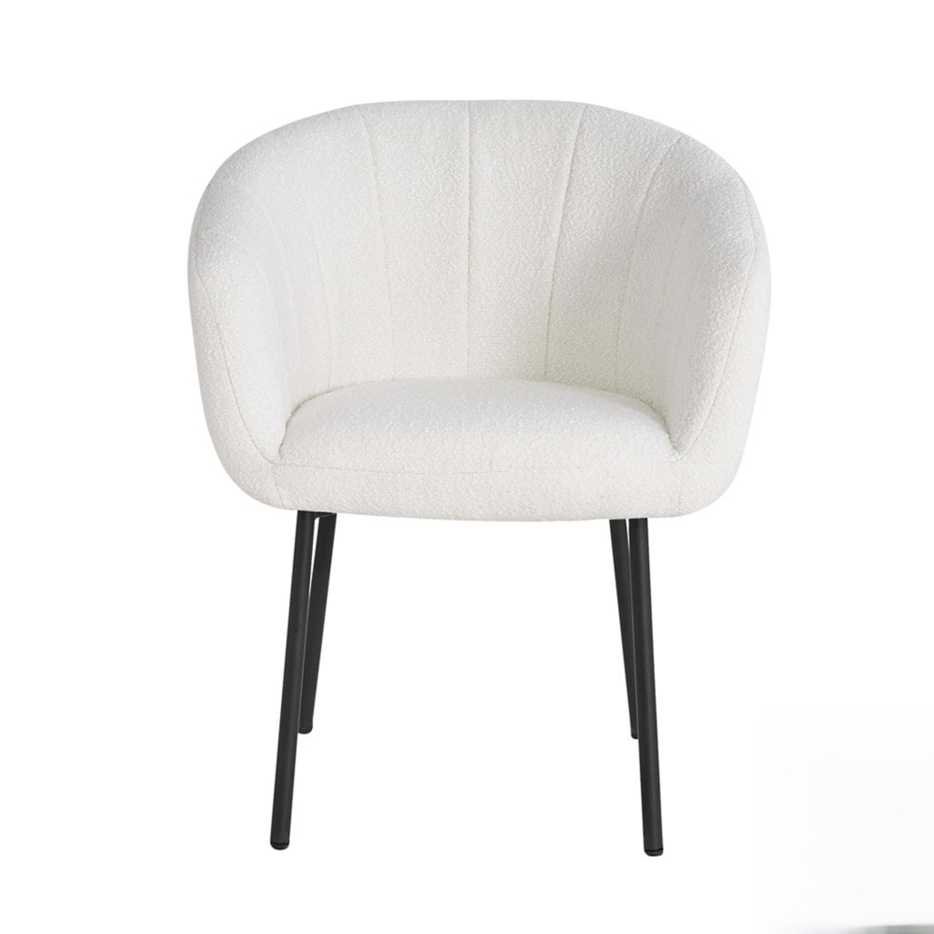 Stoel 'Sevilla' Bouclé Wit — 1