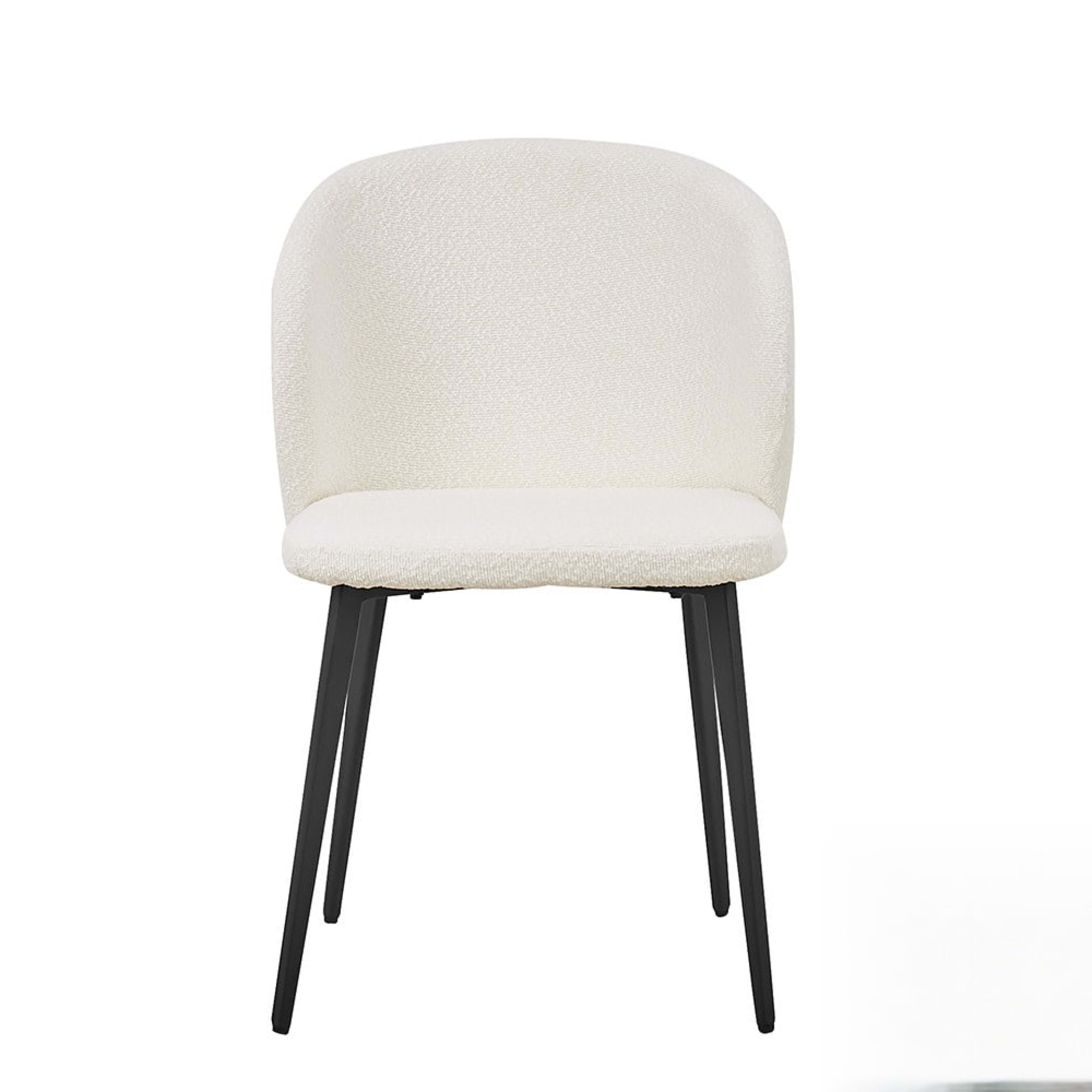 Stoel 'Toledo' Bouclé Wit — 1