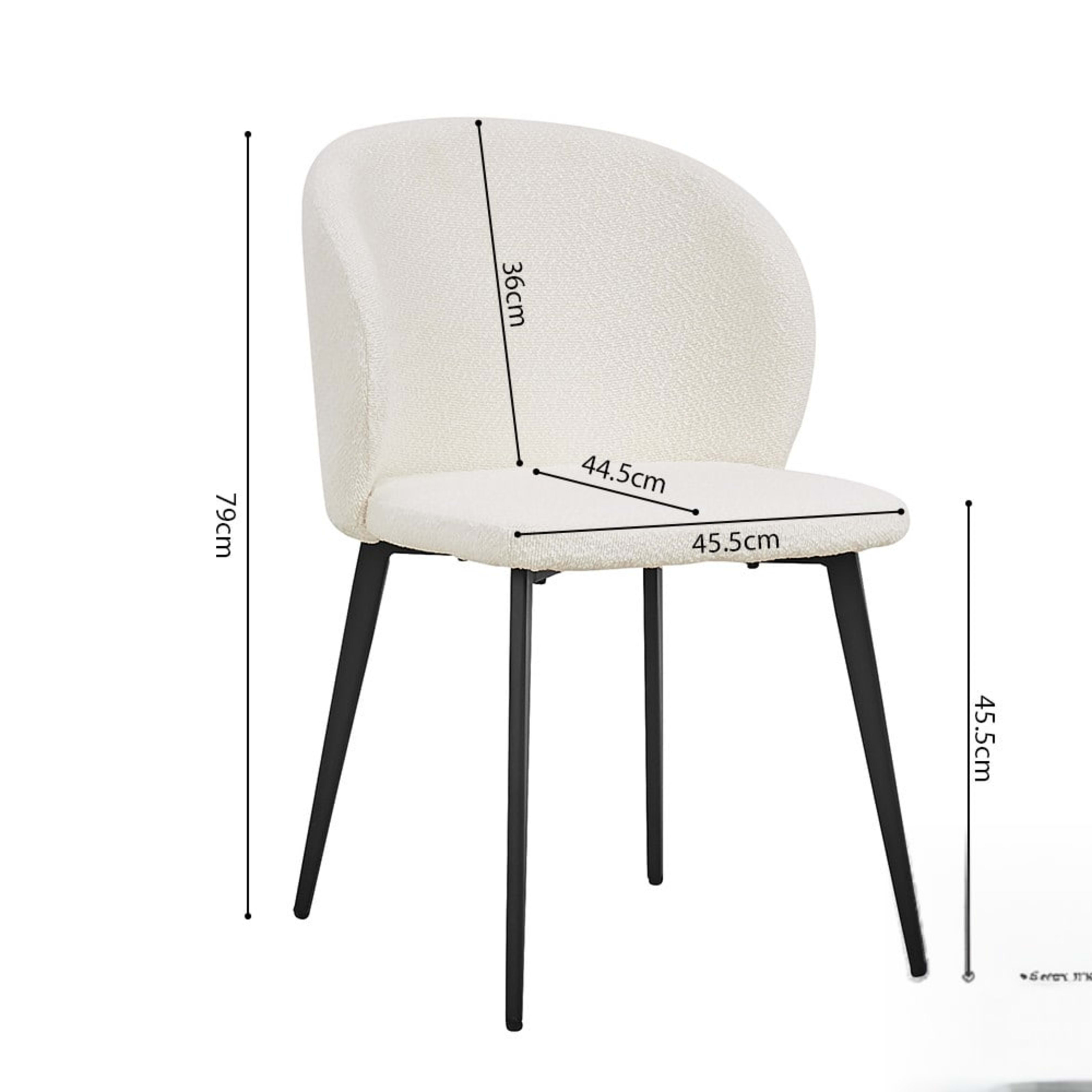 Stoel 'Toledo' Bouclé Wit — 5