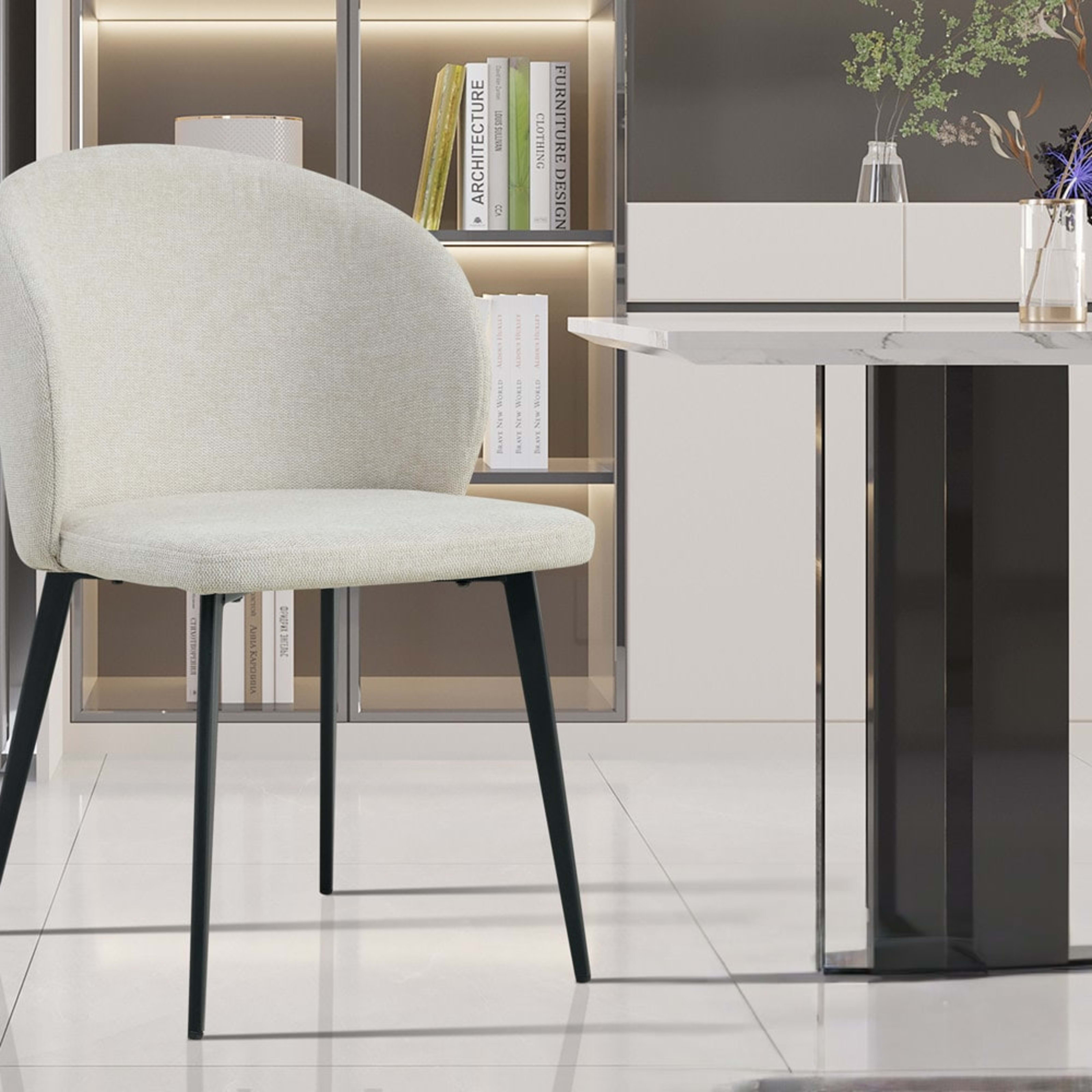 Stoel 'Toledo' Stof Beige — 2