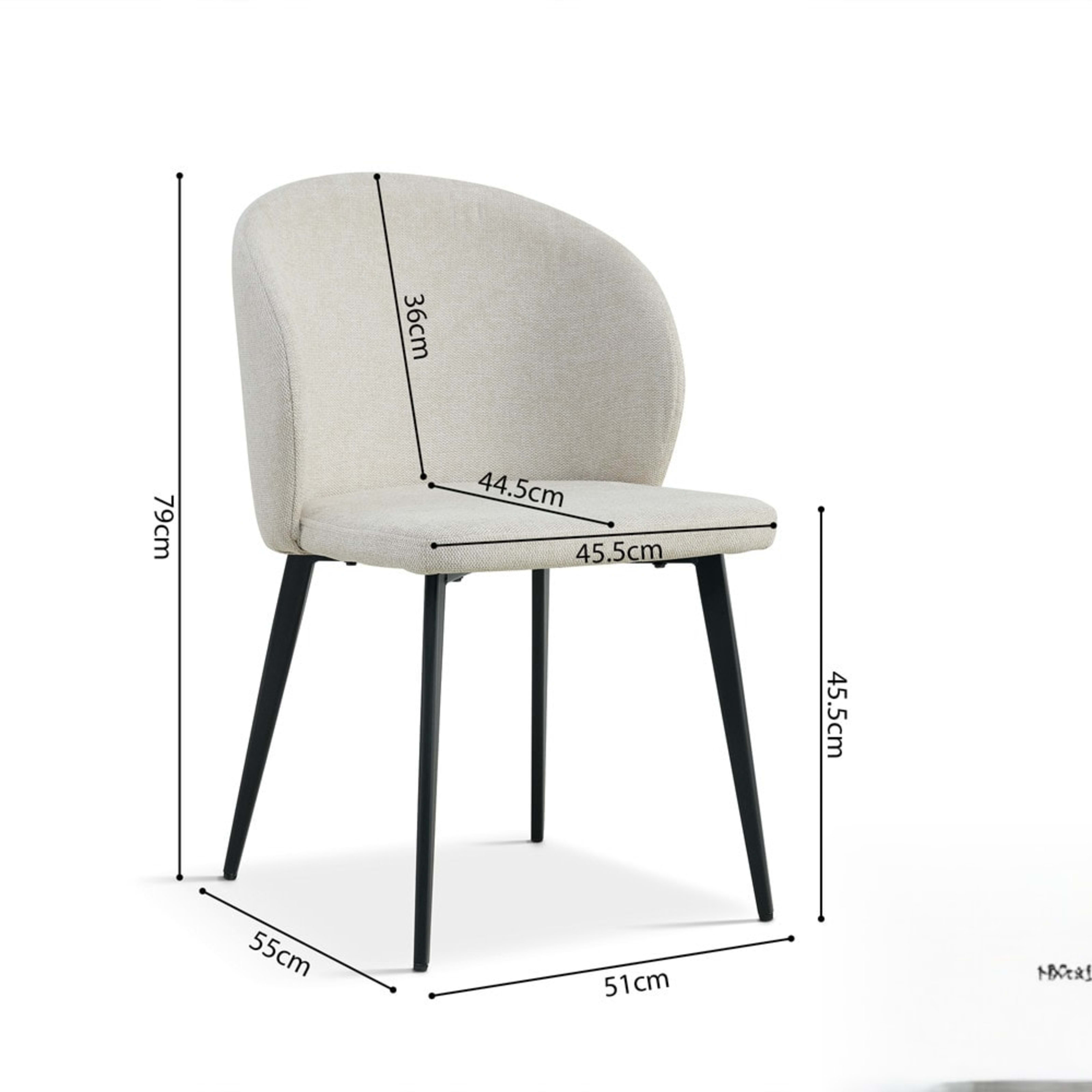 Stoel 'Toledo' Stof Beige — 5
