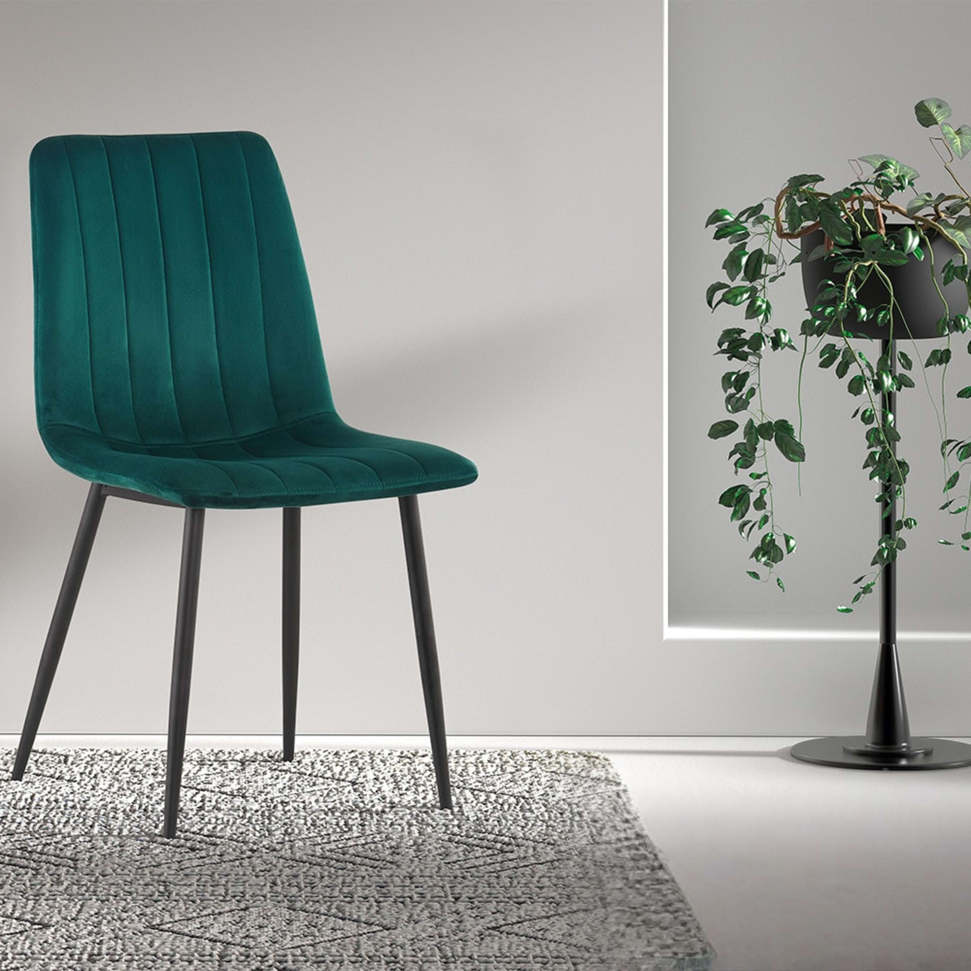 Stoel 'Willis' Fluweel Groen — 2