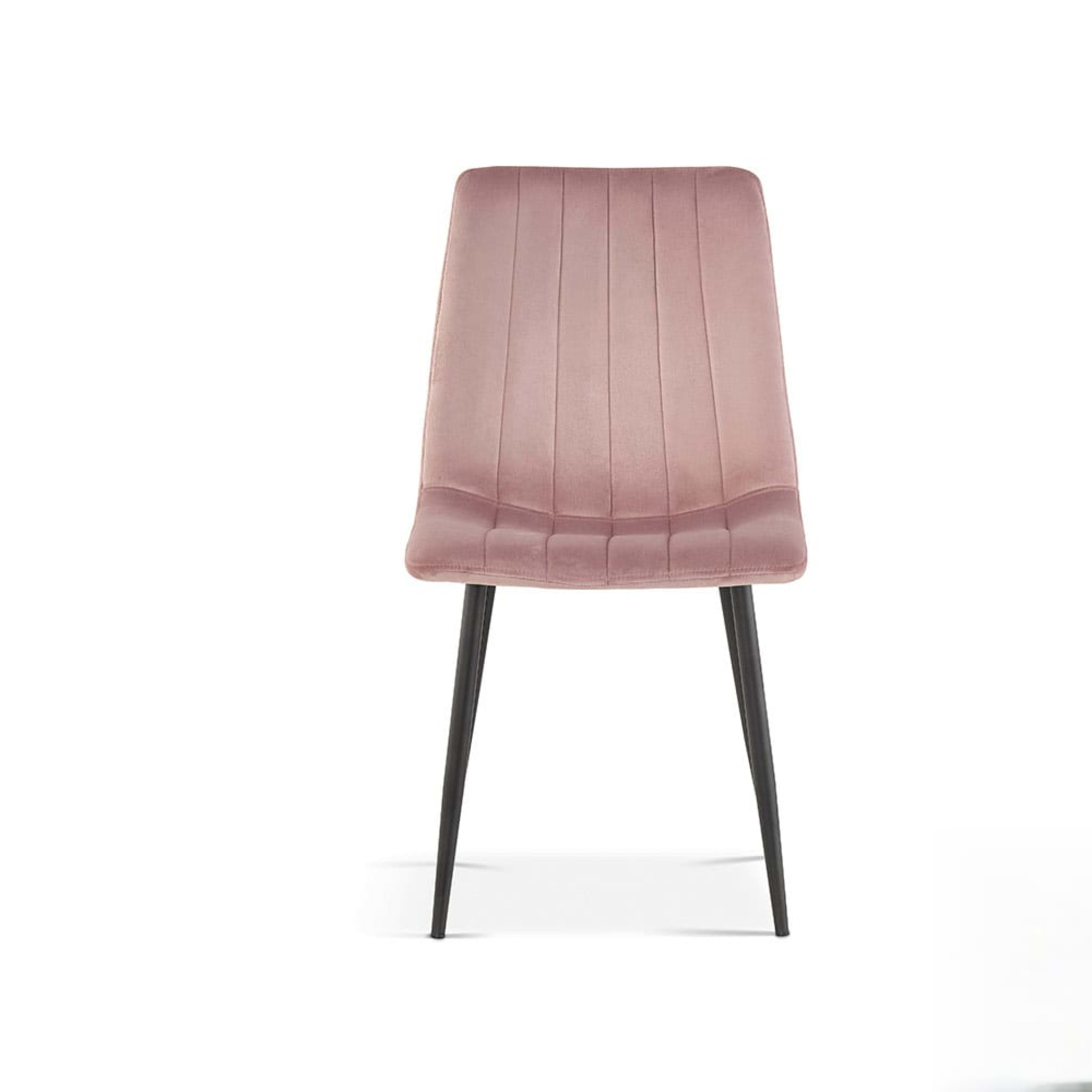 Stoel 'Willis' Fluweel Roze — 1