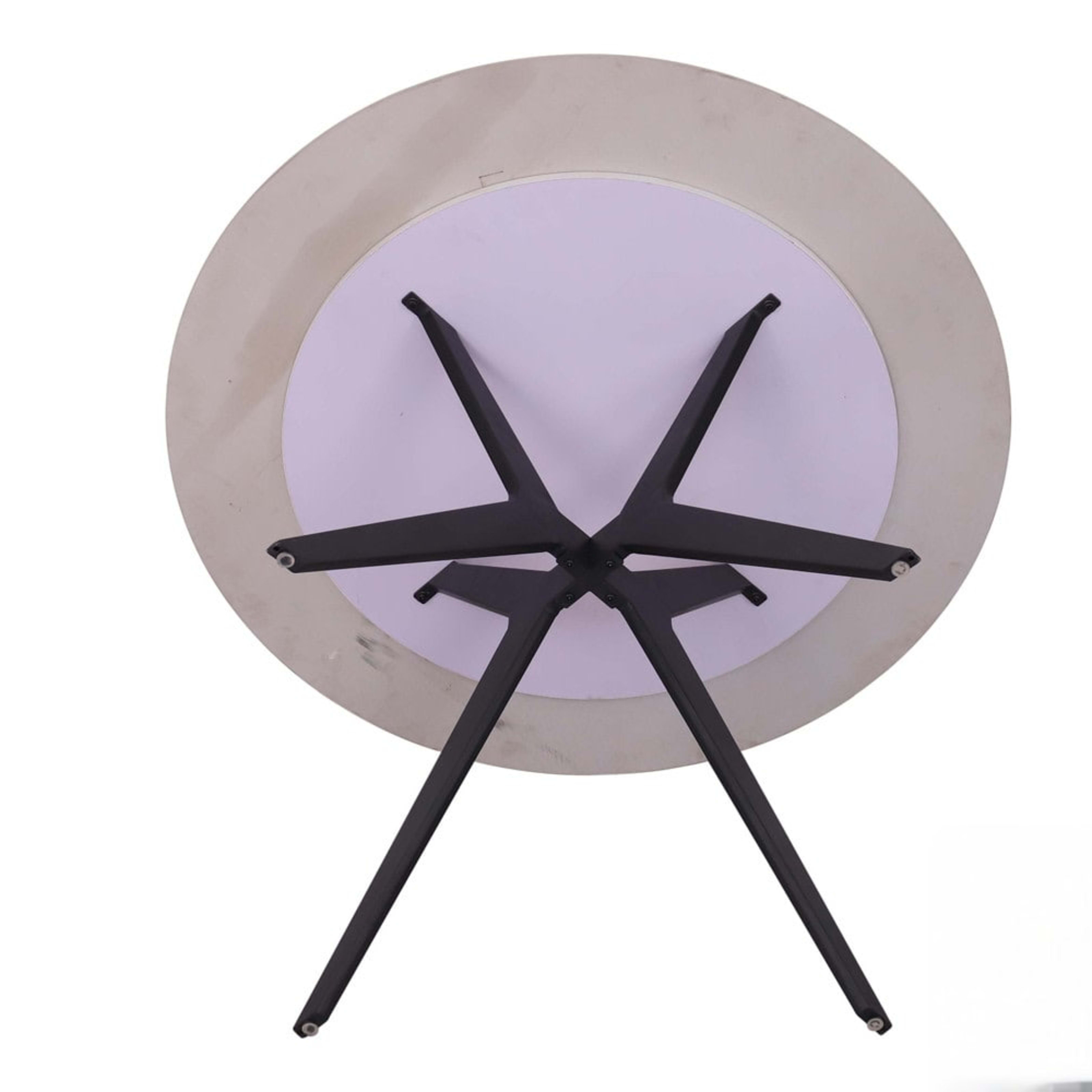 Tafel 'Apollo' 110 cm Rond Glanzend Steen Italian Grijs — 4