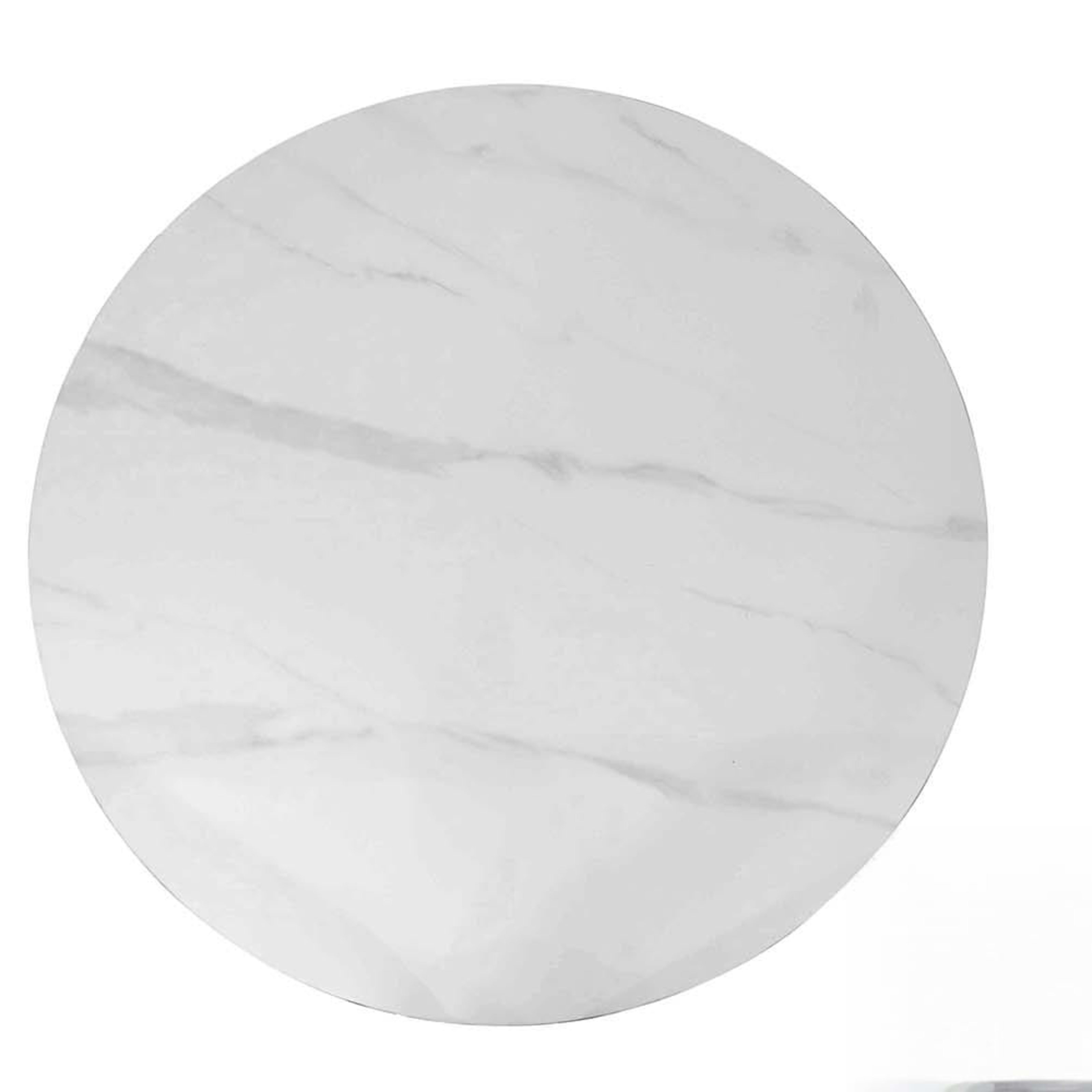 Tafel 'Apollo' 110 cm Rond Glanzend Steen Snow Wit — 5