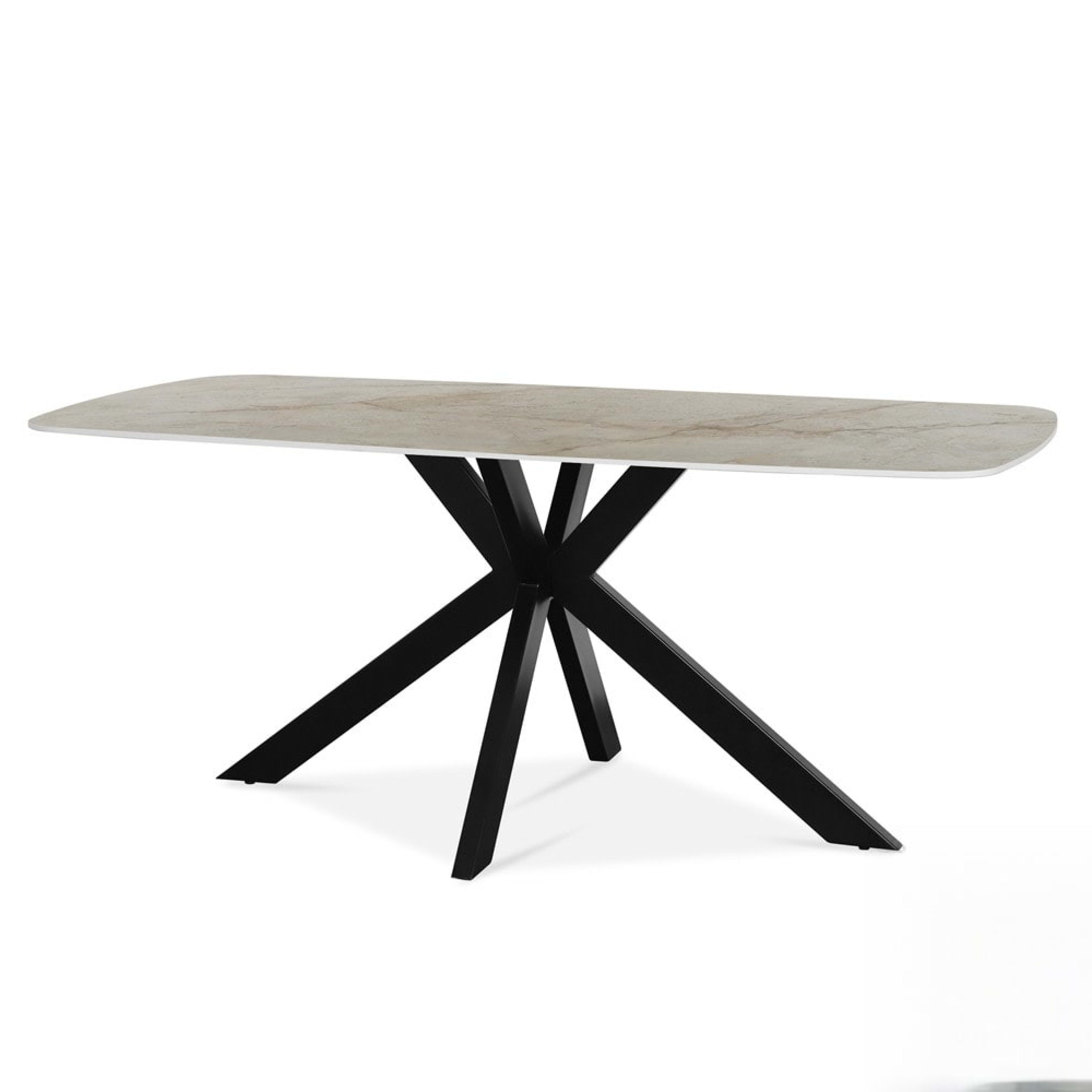 Tafel 'Apollo' 180 cm Deens Ovaal Glanzend Steen Shakespear Beige — 1