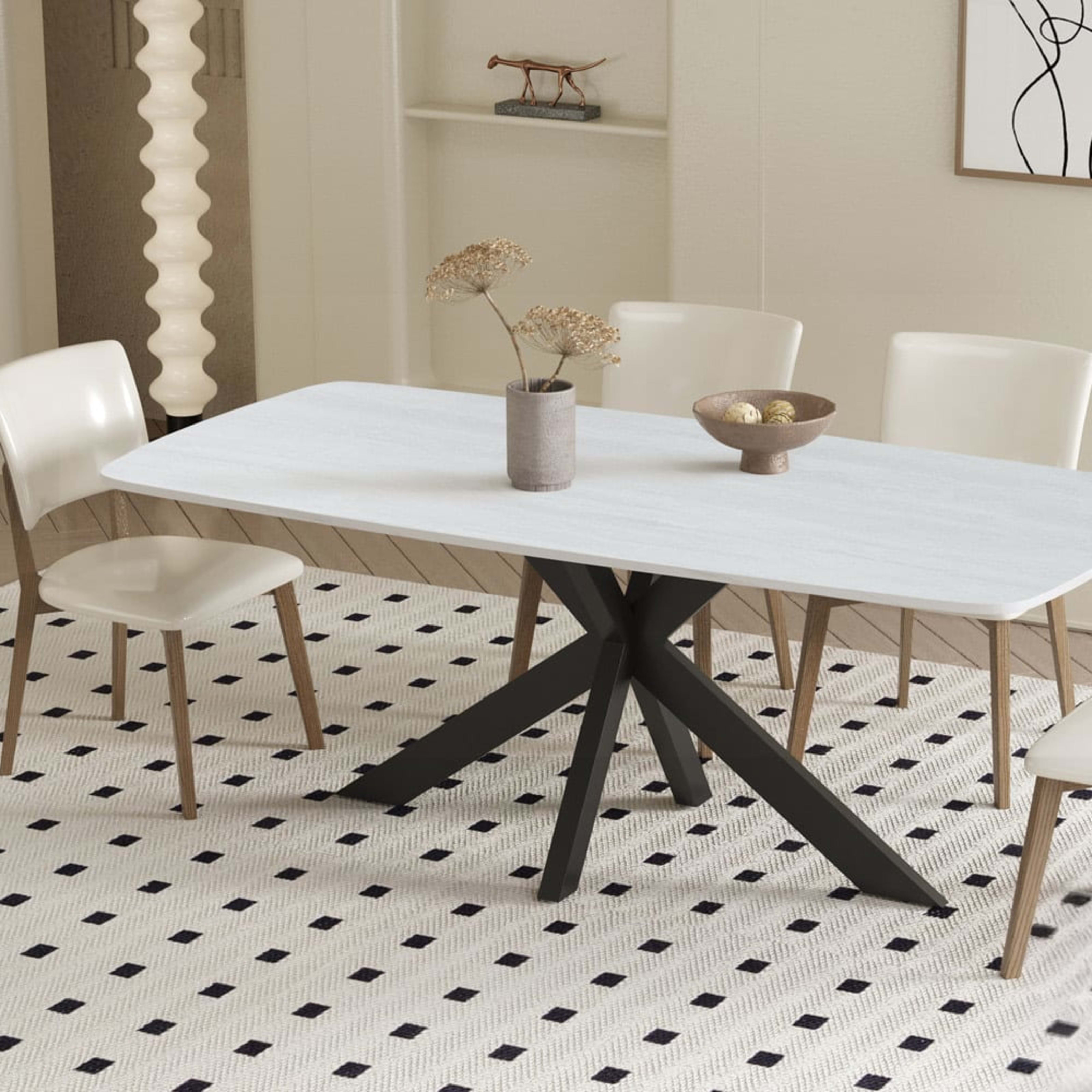 Tafel 'Apollo' 180 cm Deens Ovaal Steen Baroque Grijs — 2