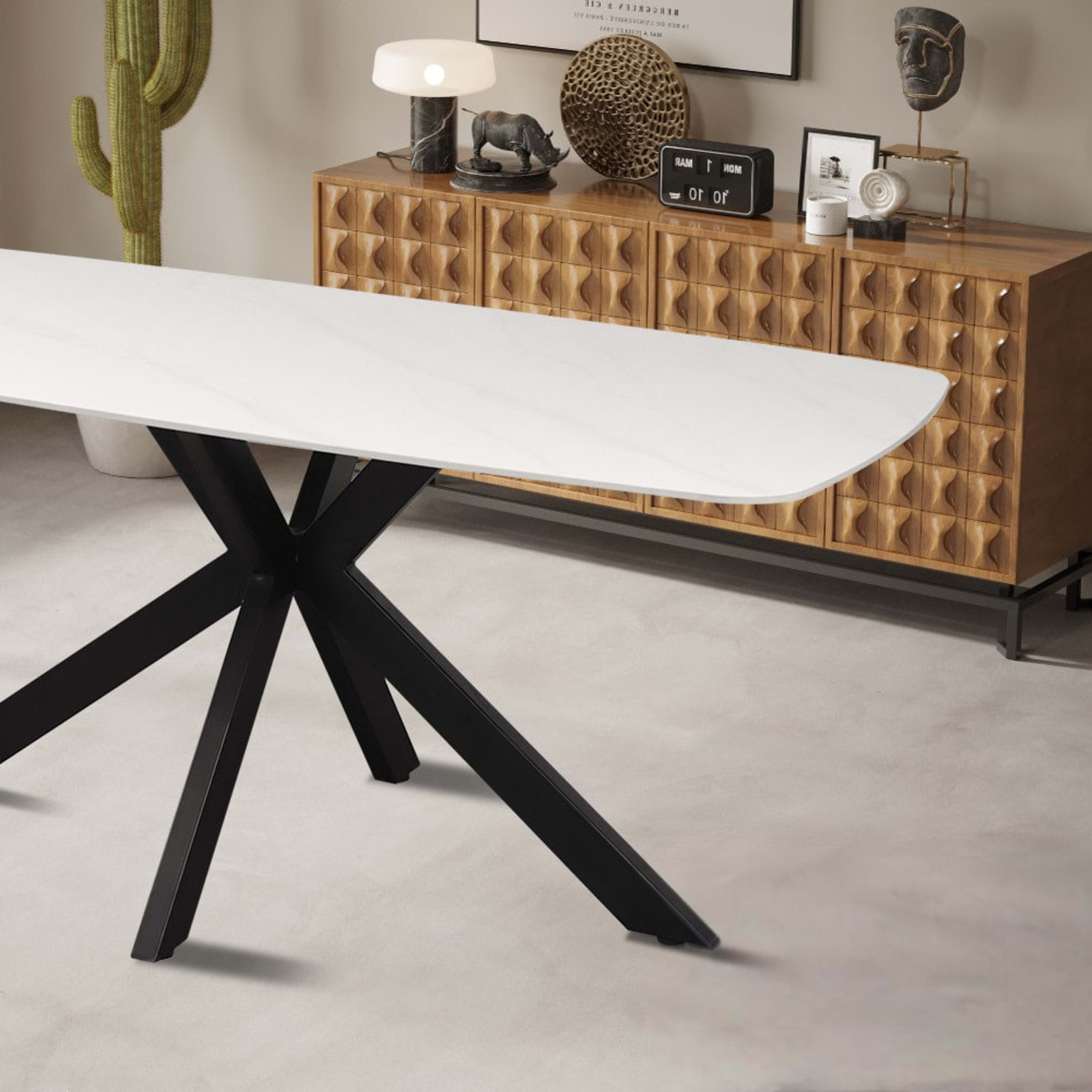 Tafel 'Apollo' 180 cm Deens Ovaal Steen Wit — 2